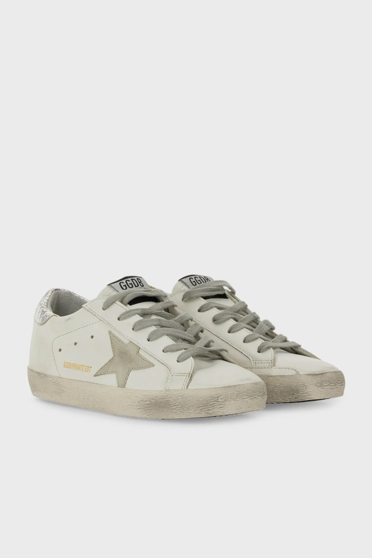 Golden Goose Hakiki Deri Eskitme Görünümlü Sneaker Bayan Ayakkabı GWF00101.F000861.10417 BEYAZ - 2