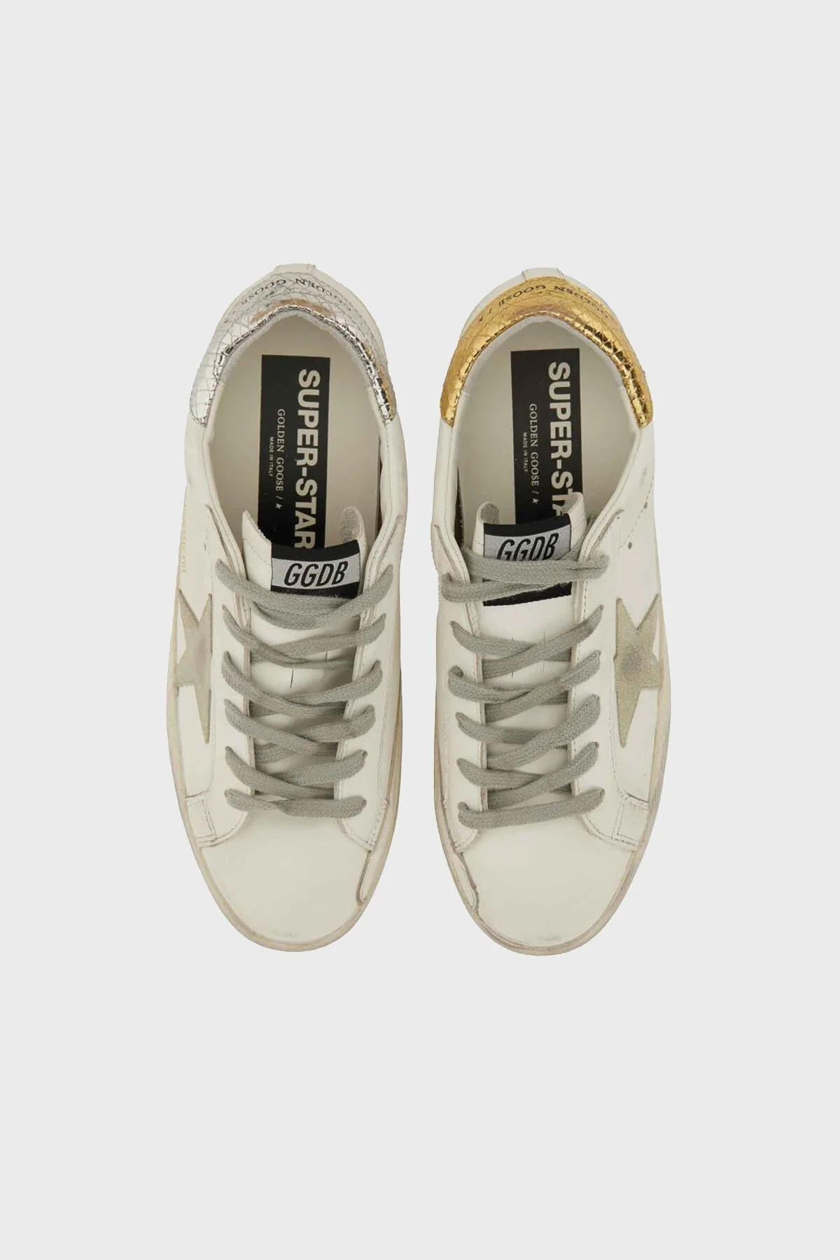 Golden Goose Hakiki Deri Eskitme Görünümlü Sneaker Bayan Ayakkabı GWF00101.F000861.10417 BEYAZ - 4