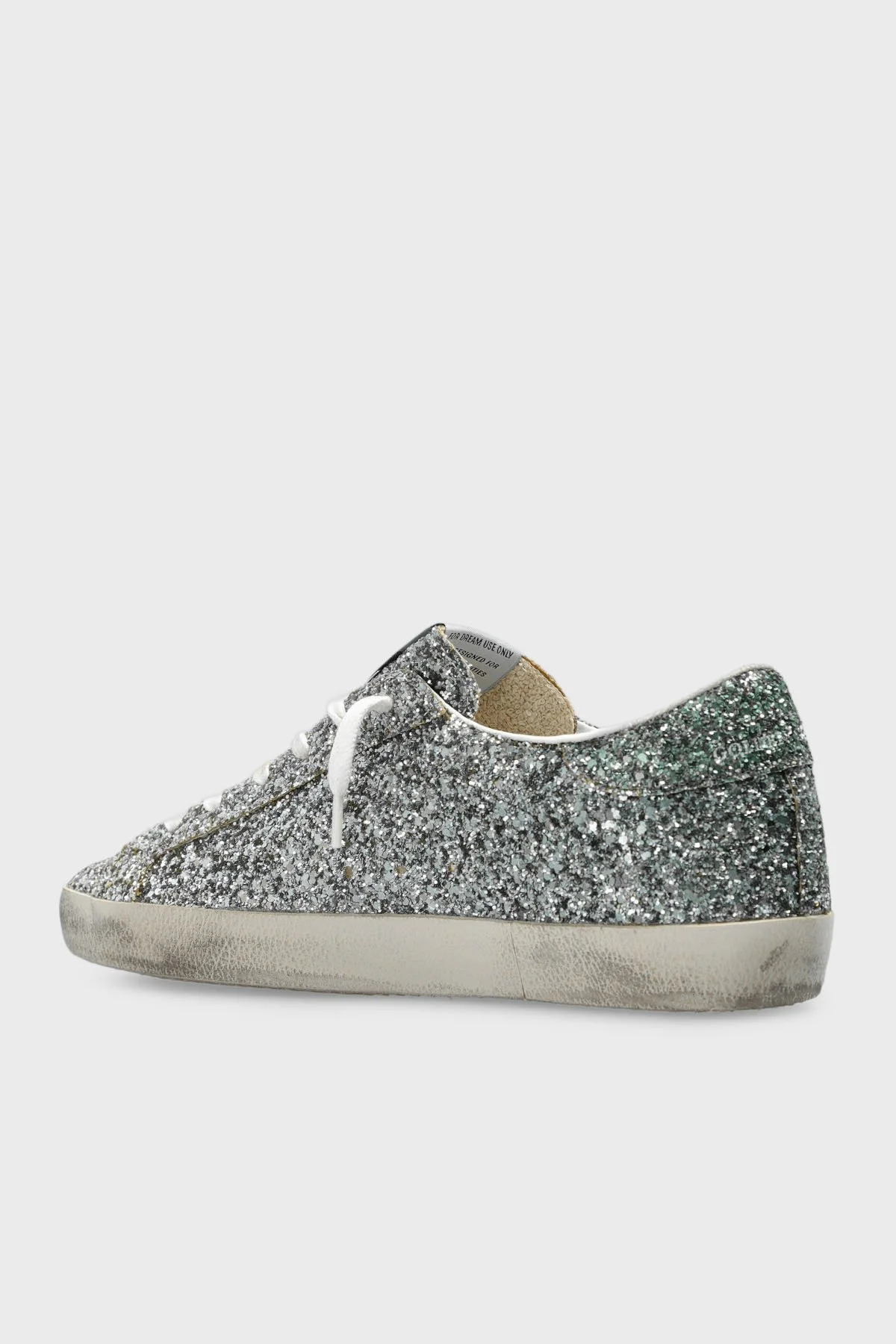 Golden Goose Hakiki Deri Logolu Sim Detaylı Sneaker Kadın Ayakkabı GWF00101.F008056.65224 Gümüş - 3