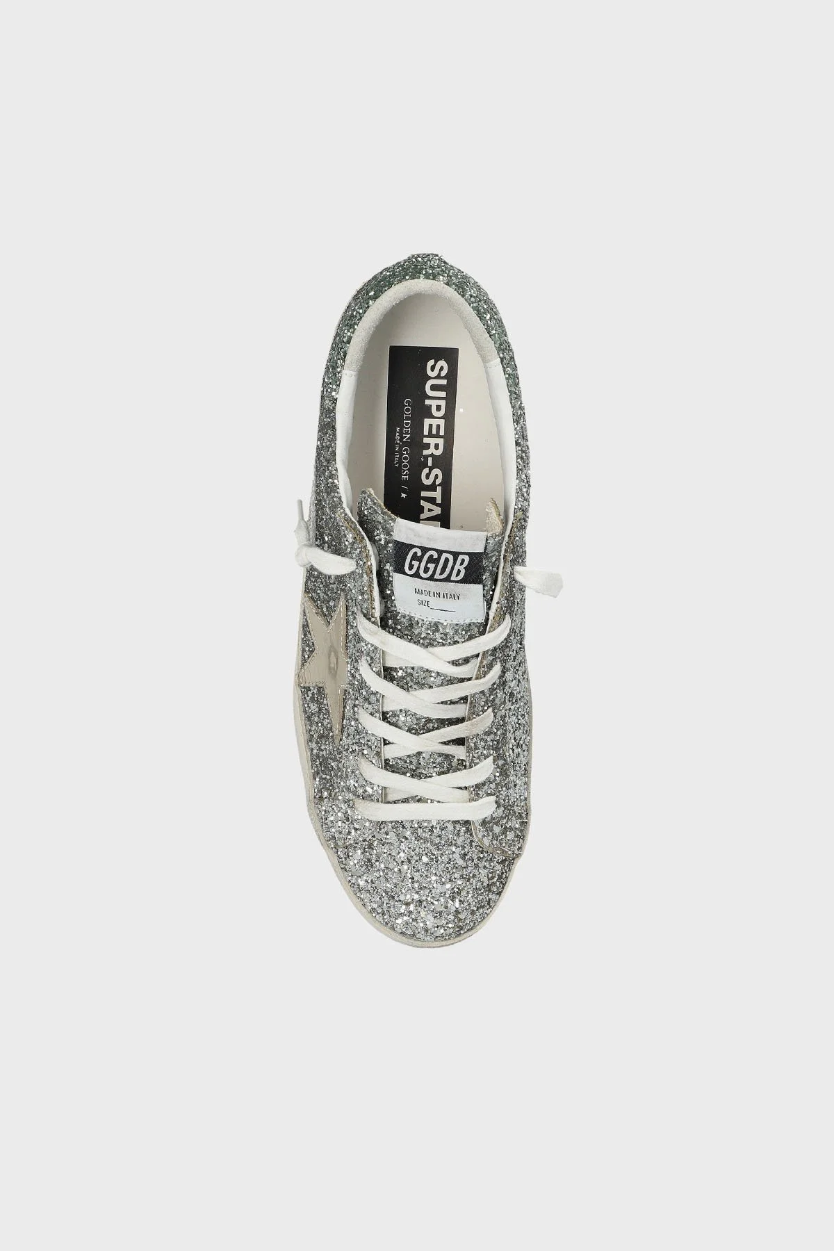 Golden Goose Hakiki Deri Logolu Sim Detaylı Sneaker Kadın Ayakkabı GWF00101.F008056.65224 Gümüş - 4