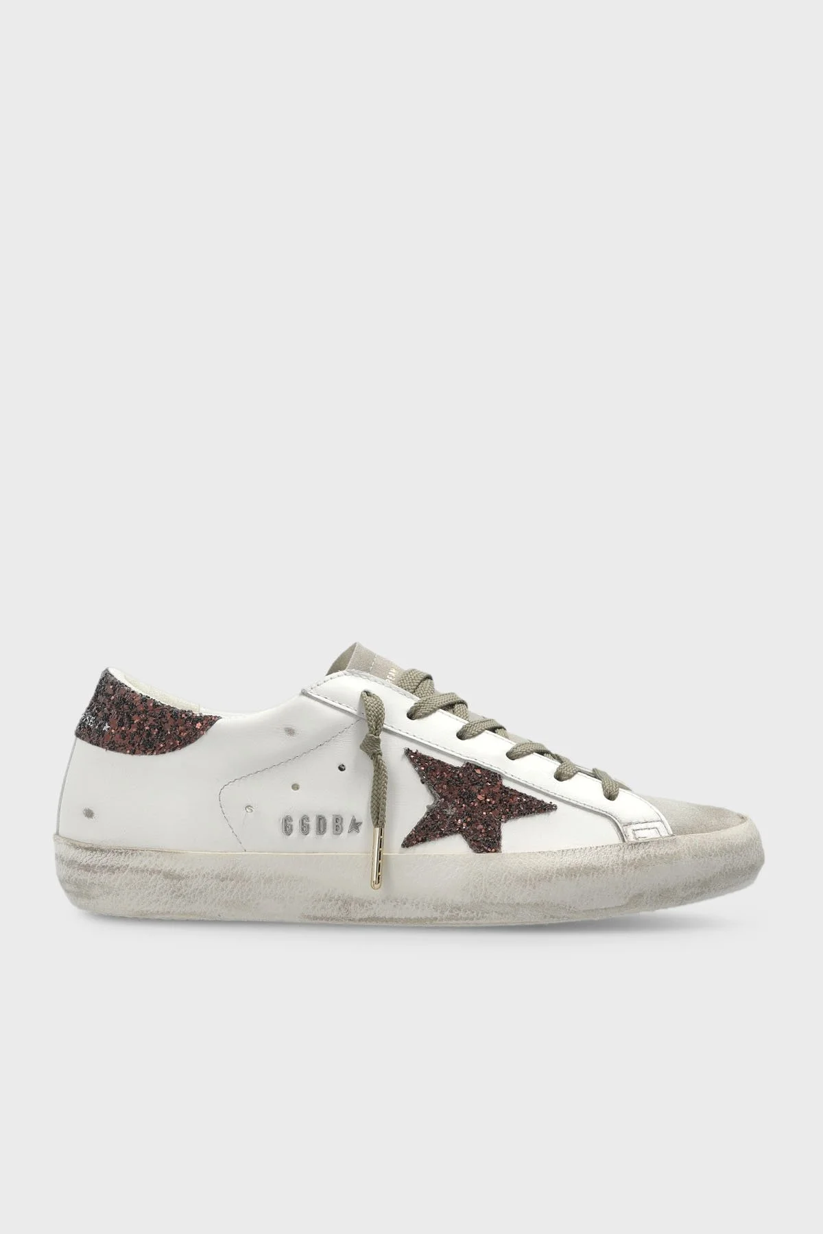 Golden Goose Hakiki Deri Logolu Sneaker Bayan Ayakkabı GWF00101.F008122.12386 BEYAZ-KAHVE - 1
