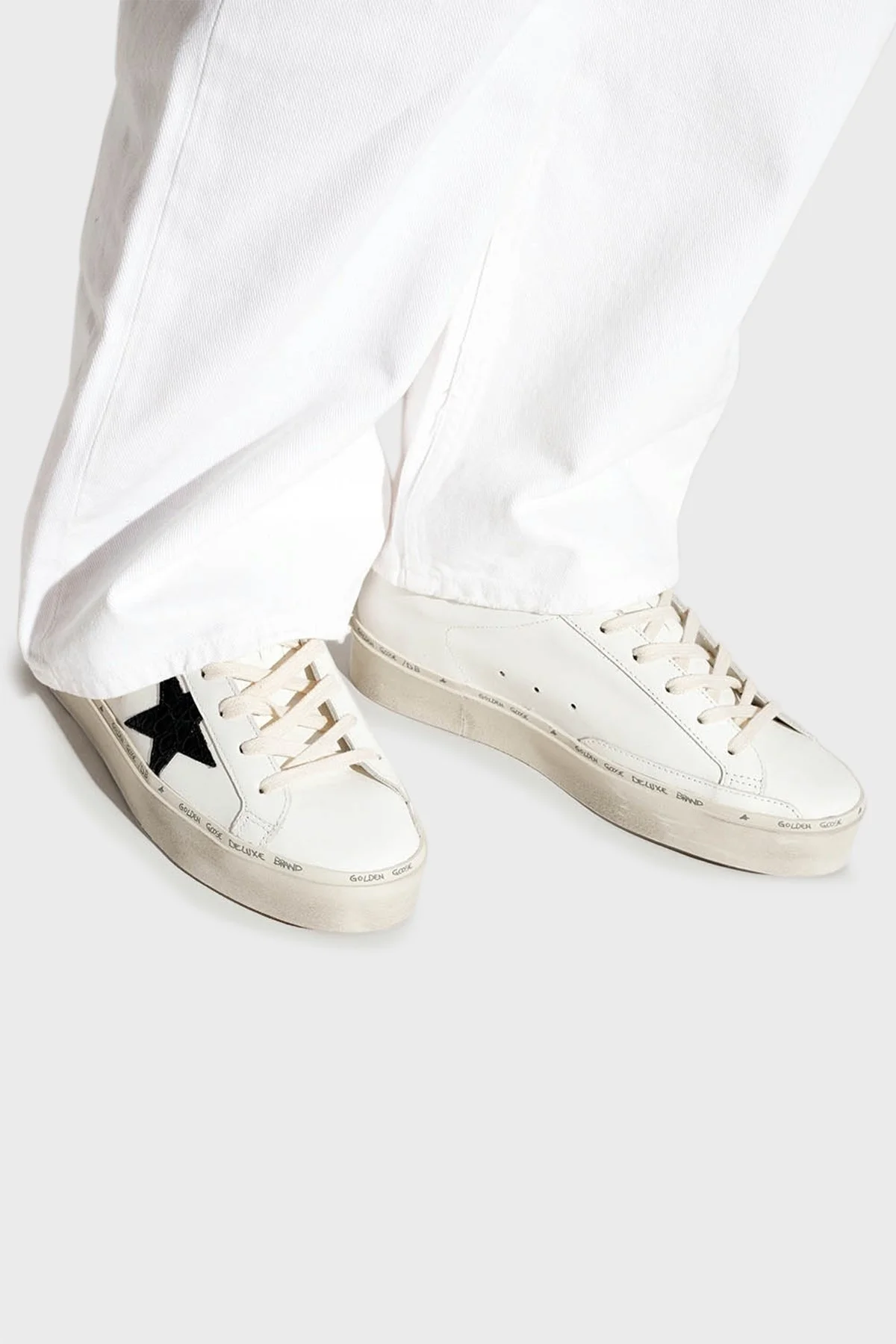 Golden Goose Hakiki Deri Sneaker Bayan Ayakkabı GWF00118.F004130.11386 BEYAZ - 2