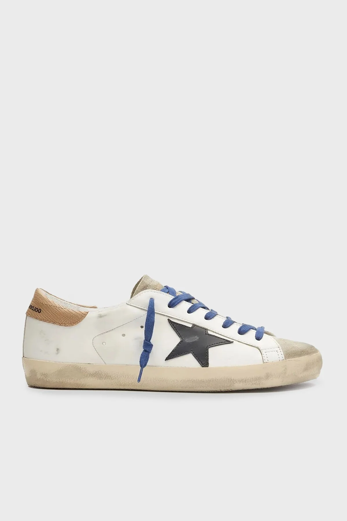 Golden Goose Hakiki Deri Sneaker Erkek Ayakkabı GMF00101.F003208.11178 BEYAZ - 1