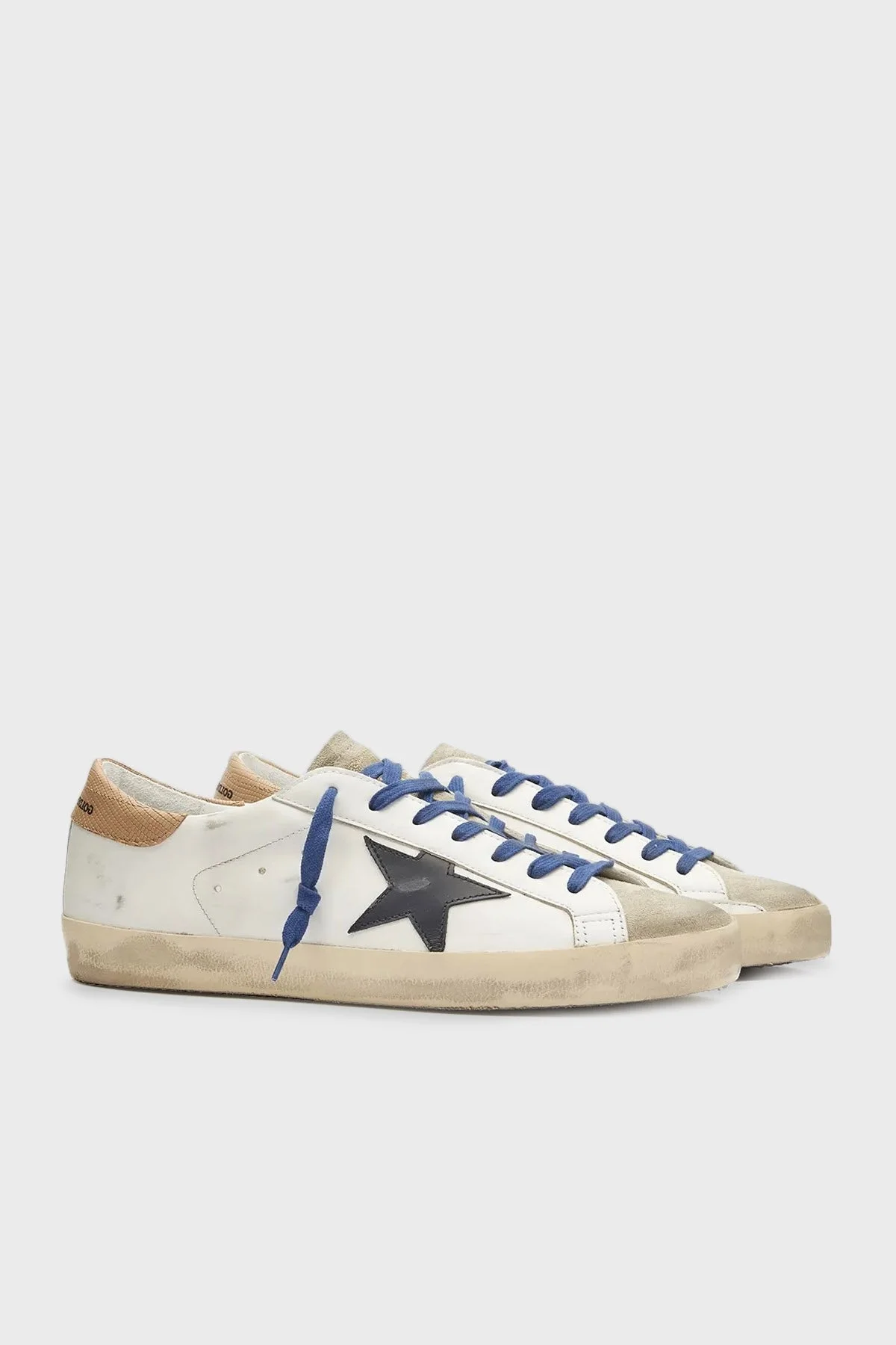 Golden Goose Hakiki Deri Sneaker Erkek Ayakkabı GMF00101.F003208.11178 BEYAZ - 2
