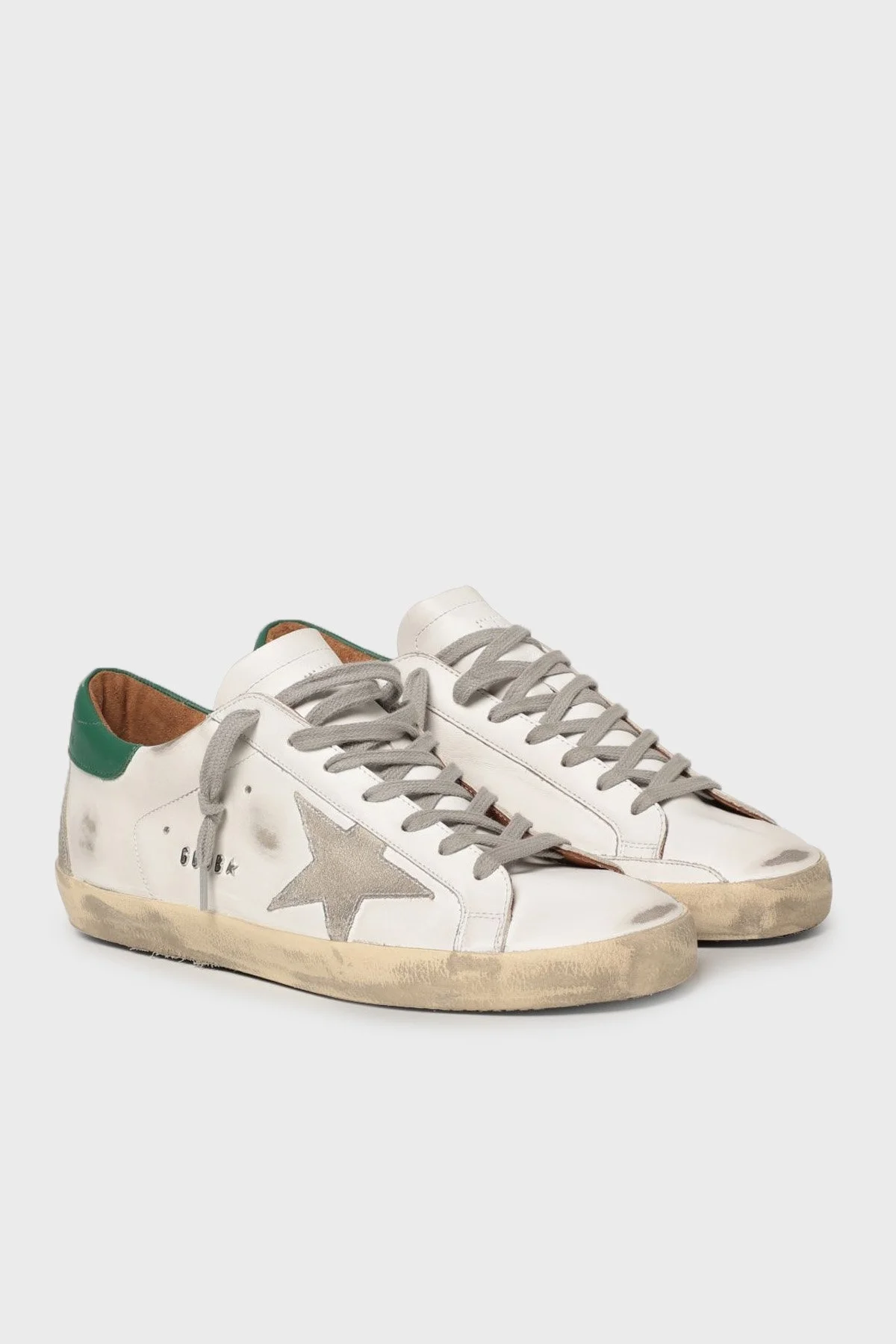 Golden Goose Hakiki Deri Sneaker Erkek Ayakkabı GMF00102.F002180.10802 YEŞİL-BEYAZ - 2