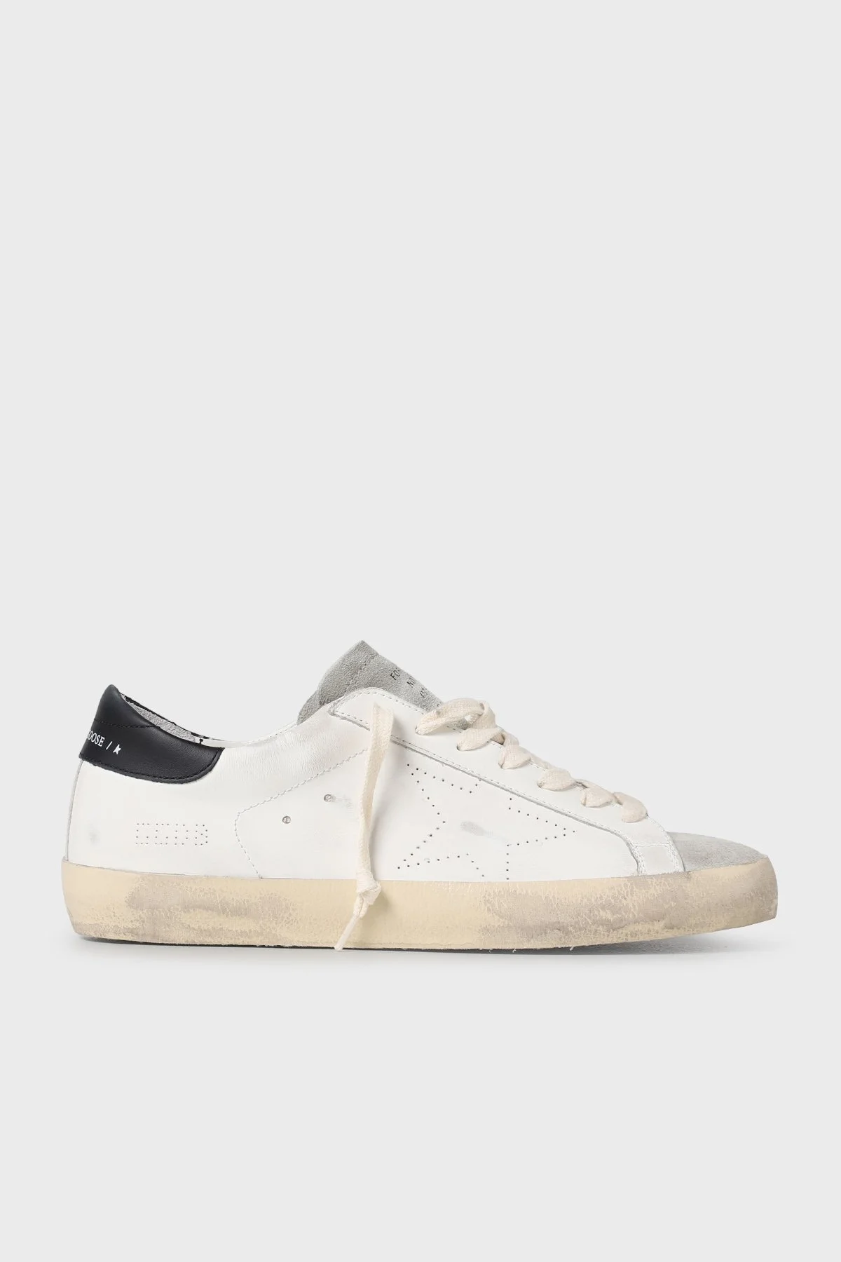 Golden Goose Hakiki Deri Sneaker Erkek Ayakkabı GMF00105.F003347.10220 BEYAZ-SİYAH - 1