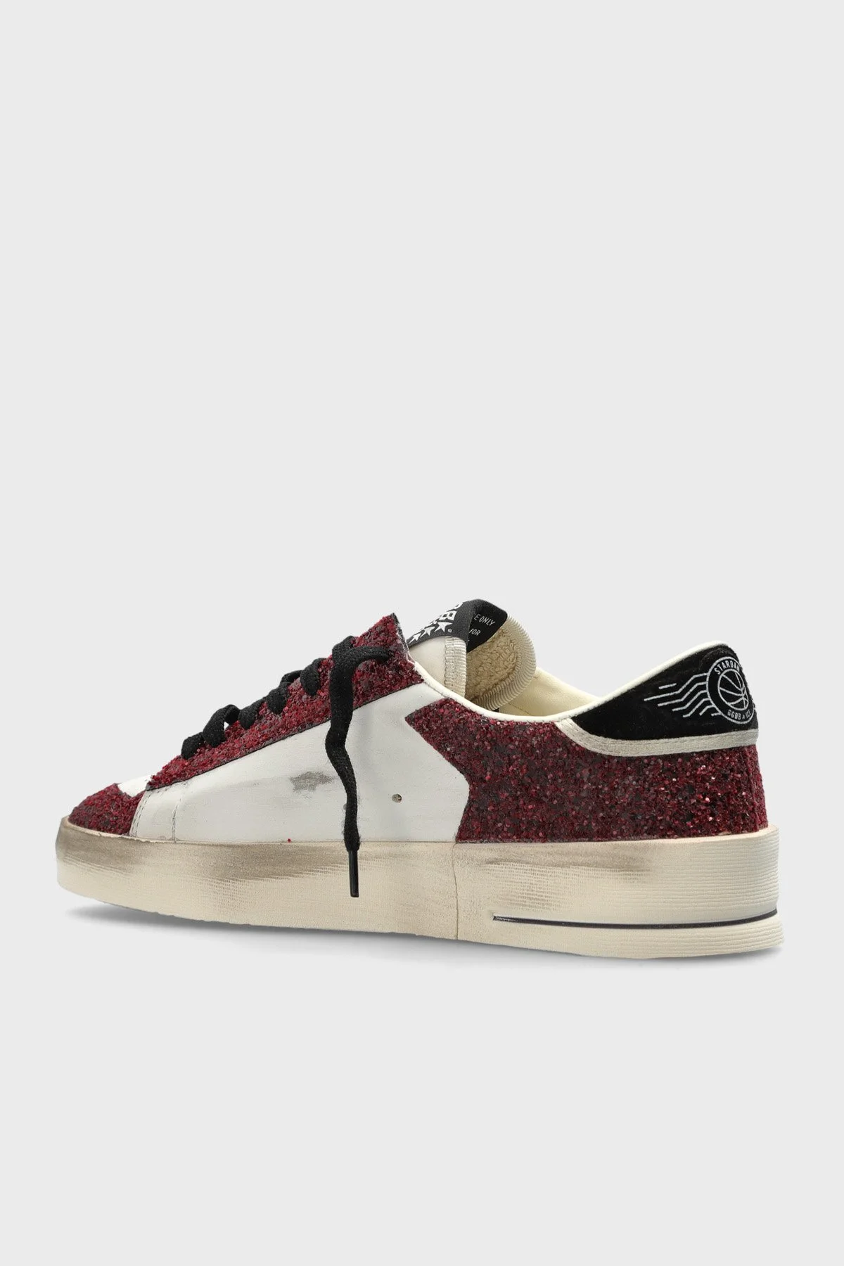 Golden Goose Hakiki Deri Sneaker Kadın Ayakkabı GWF00333.F008766.15994 Bordo-beyaz-siyah - 4