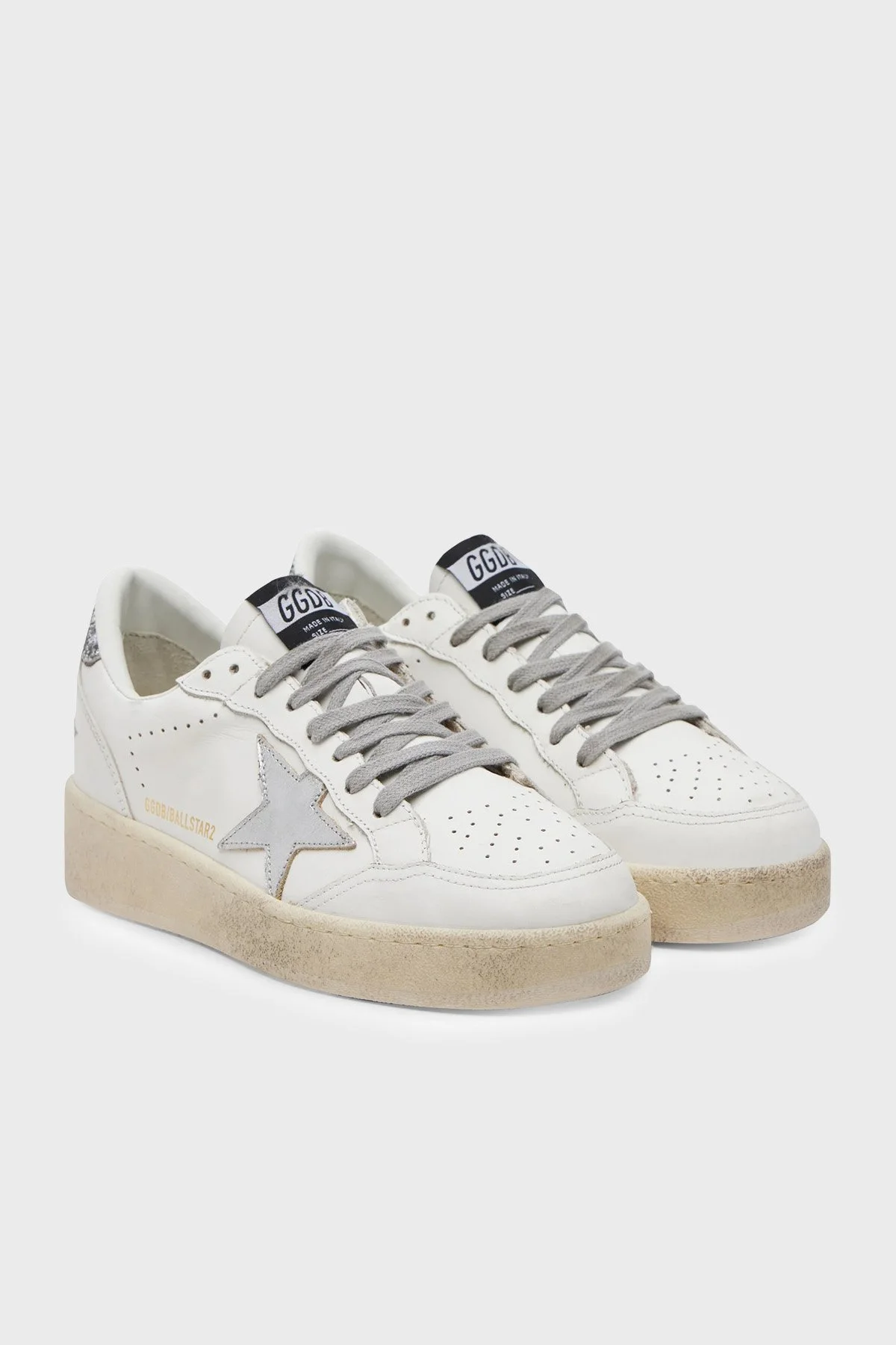 Golden Goose Hakiki Deri Sneaker Kadın Ayakkabı GWF00804.F006966.80185 Beyaz-gümüş - 2