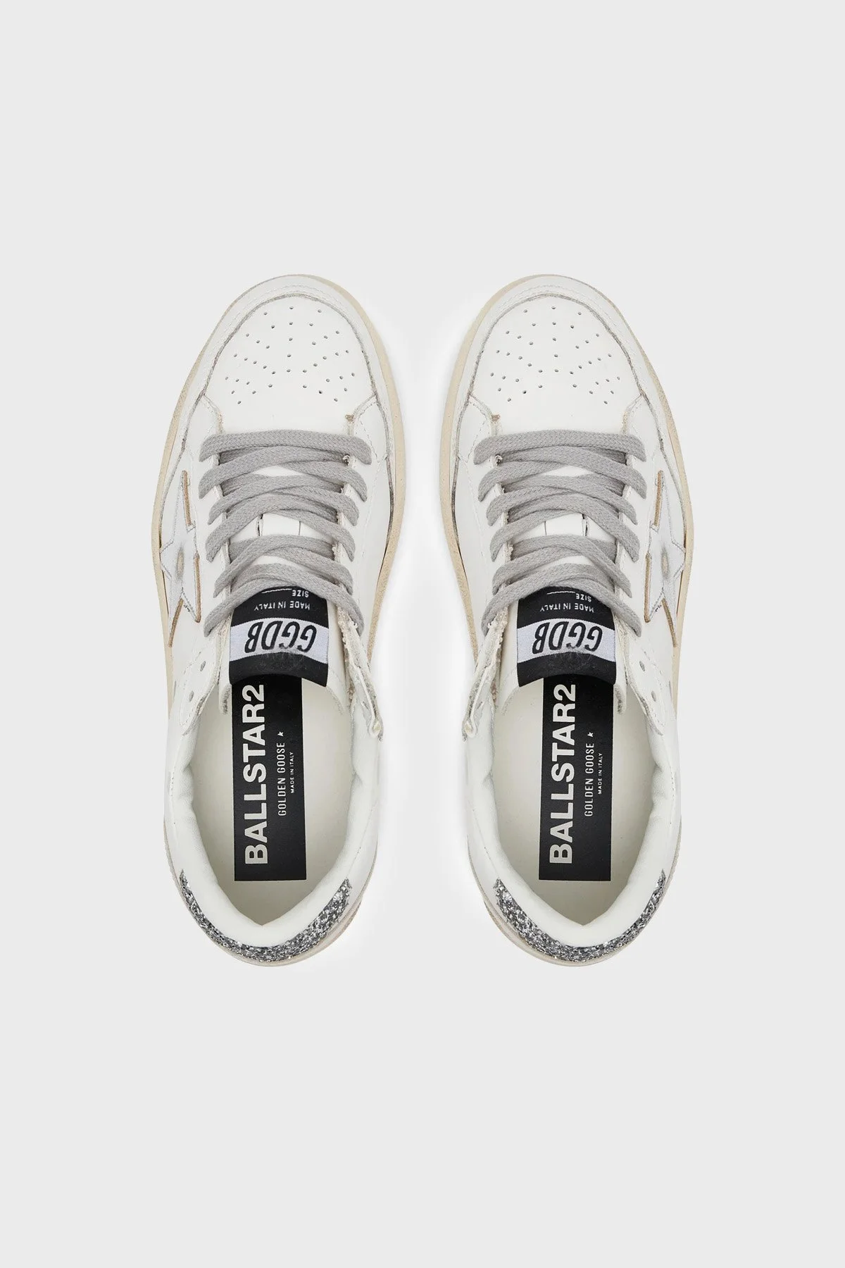 Golden Goose Hakiki Deri Sneaker Kadın Ayakkabı GWF00804.F006966.80185 Beyaz-gümüş - 3