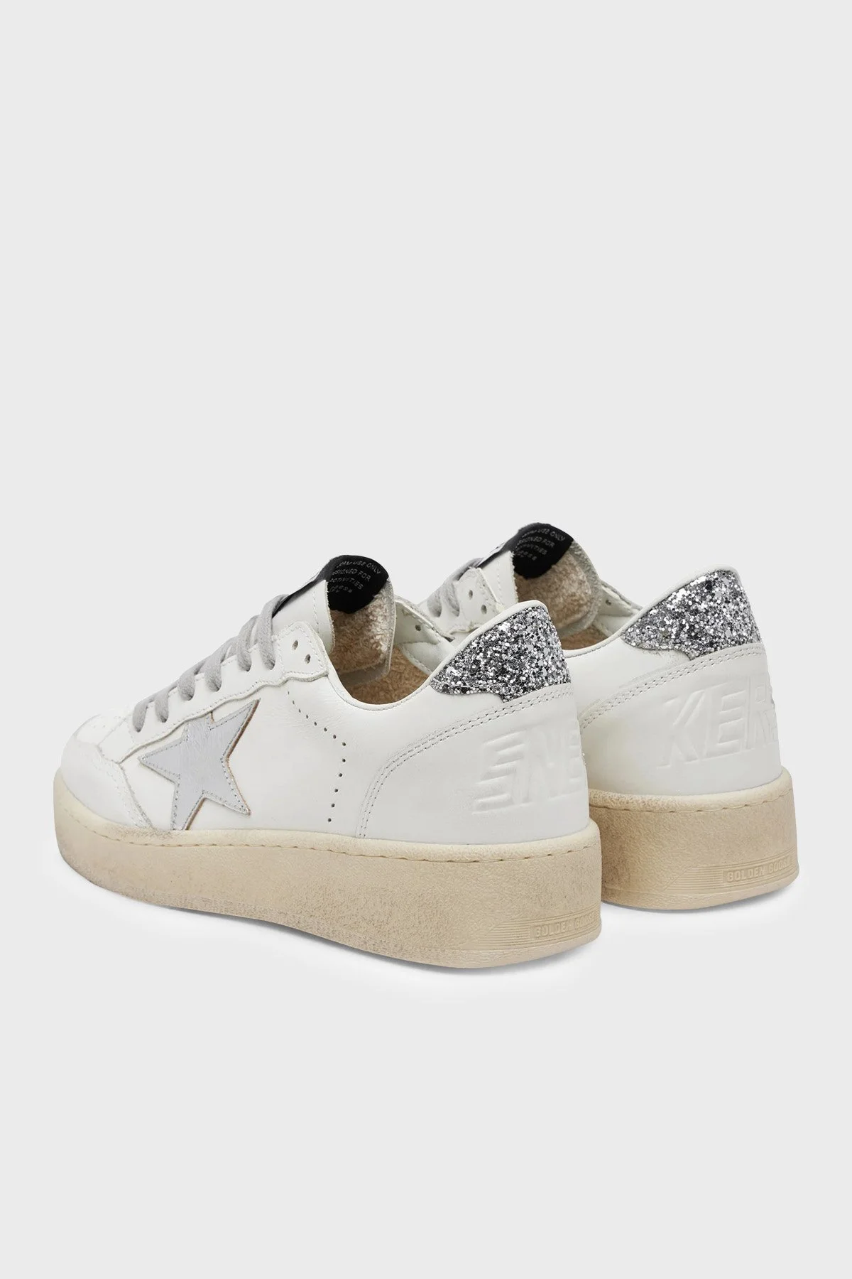 Golden Goose Hakiki Deri Sneaker Kadın Ayakkabı GWF00804.F006966.80185 Beyaz-gümüş - 5
