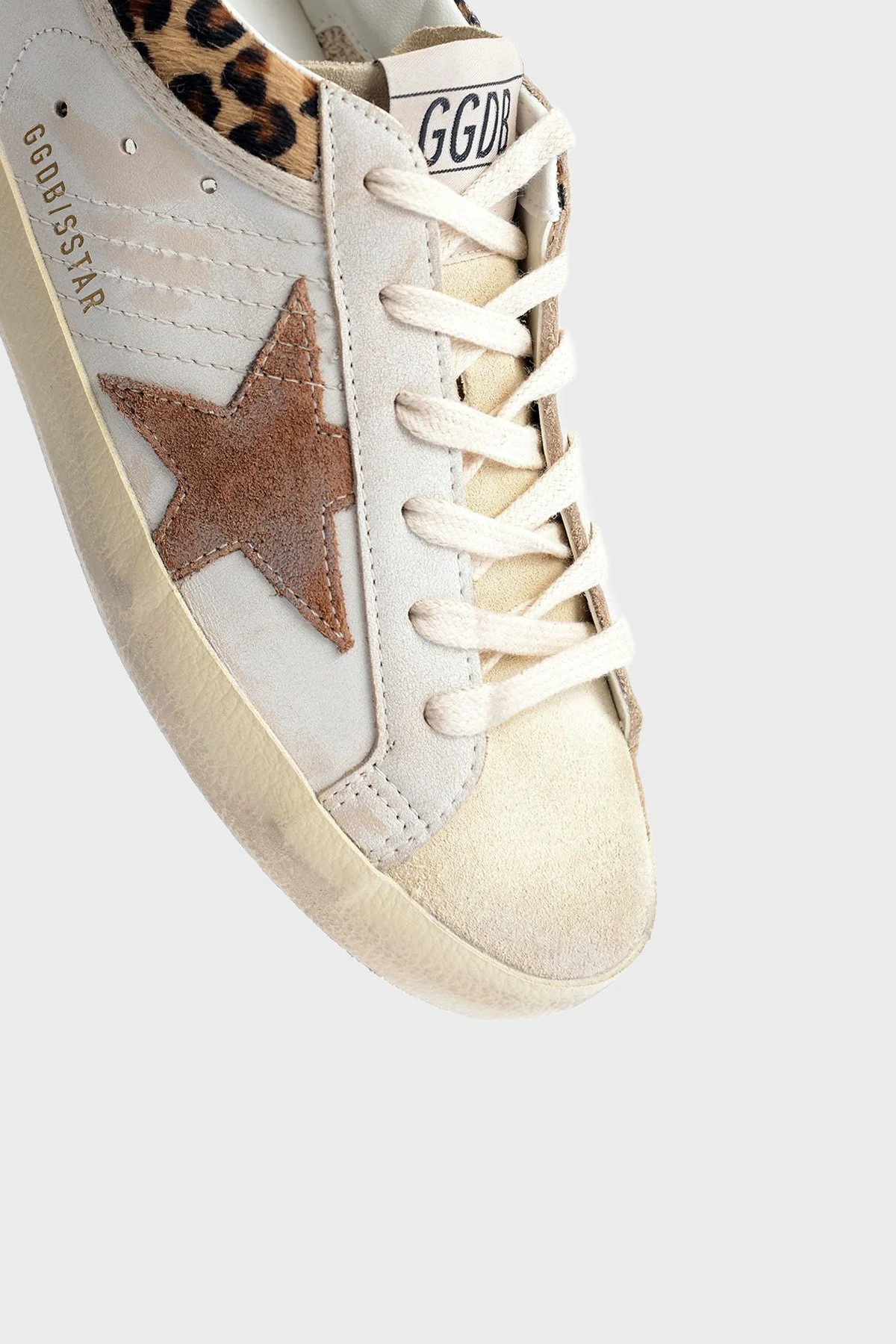 Golden Goose Leopar Detaylı Hakiki Deri Sneaker Kadın Ayakkabı GWF01042.F008167.83260 Beyaz-leopar - 5