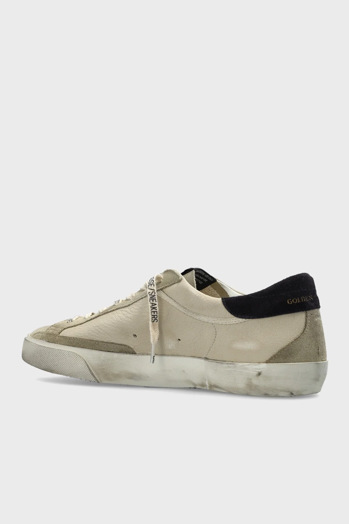 Golden Goose Logolu Deri Erkek Ayakkabı GMF00102.F008728.83408 Krem-olive - 4
