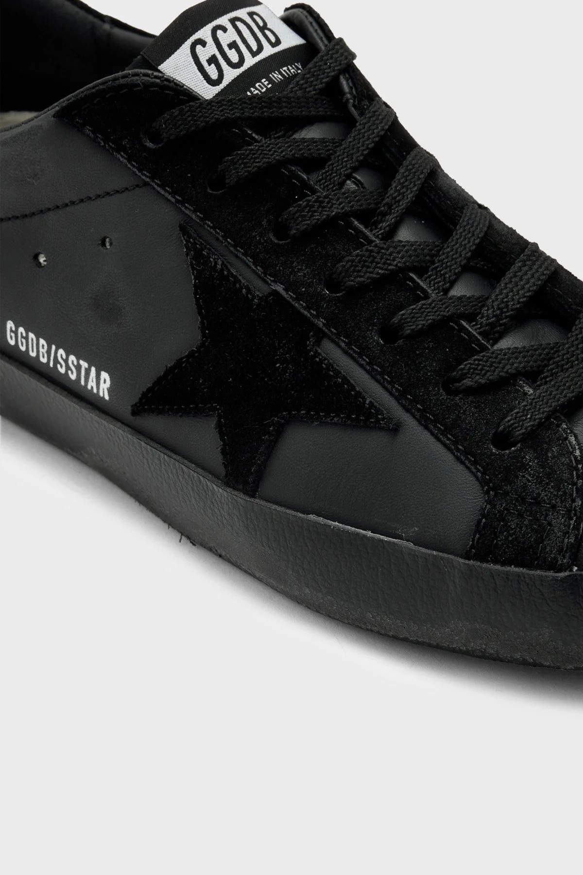 Golden Goose Logolu Deri Sneaker Erkek Ayakkabı GMF00101.F007991.90100 Siyah - 3