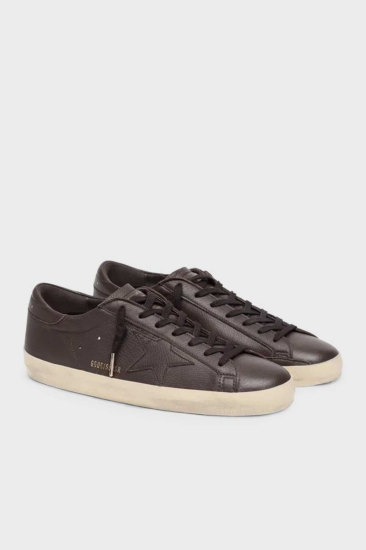 Golden Goose Logolu Deri Sneaker Erkek Ayakkabı GMF00101.F008887.55381 Koyu kahve - 3
