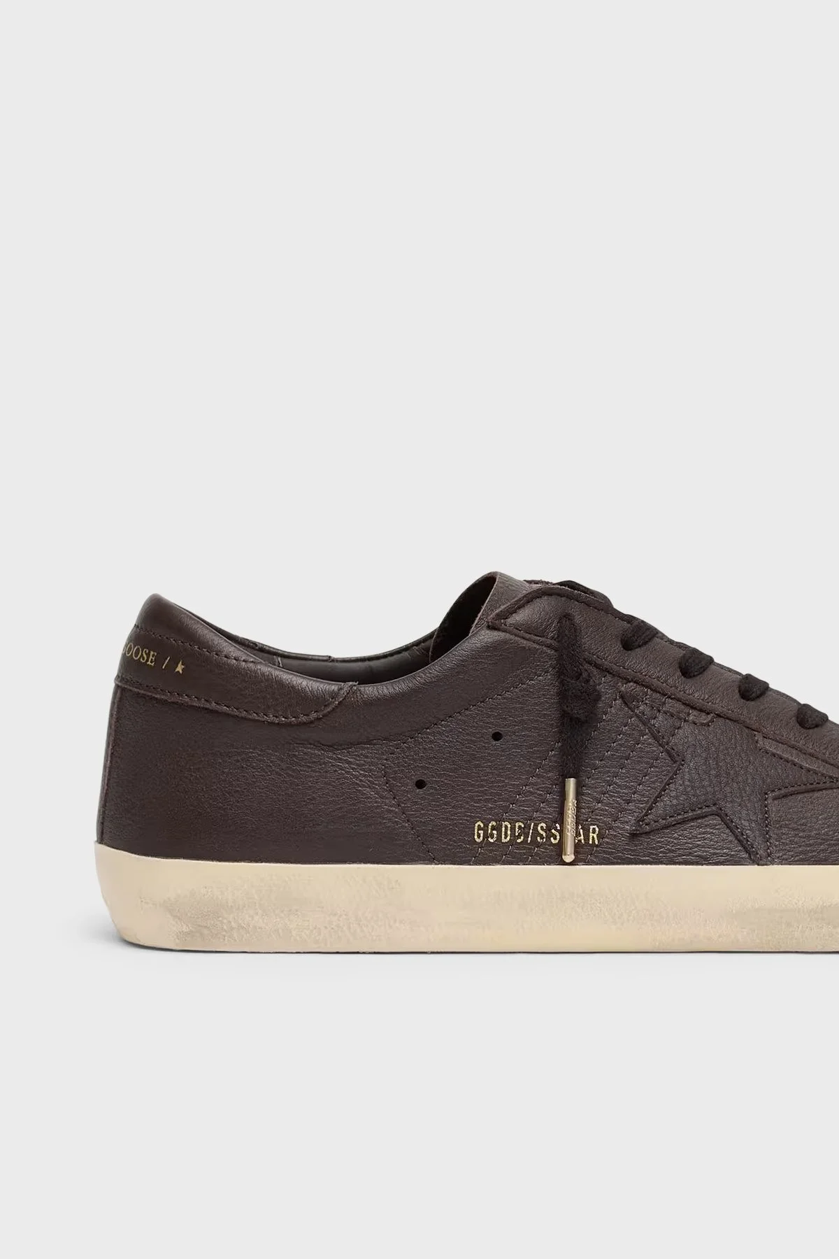 Golden Goose Logolu Deri Sneaker Erkek Ayakkabı GMF00101.F008887.55381 Koyu kahve - 5