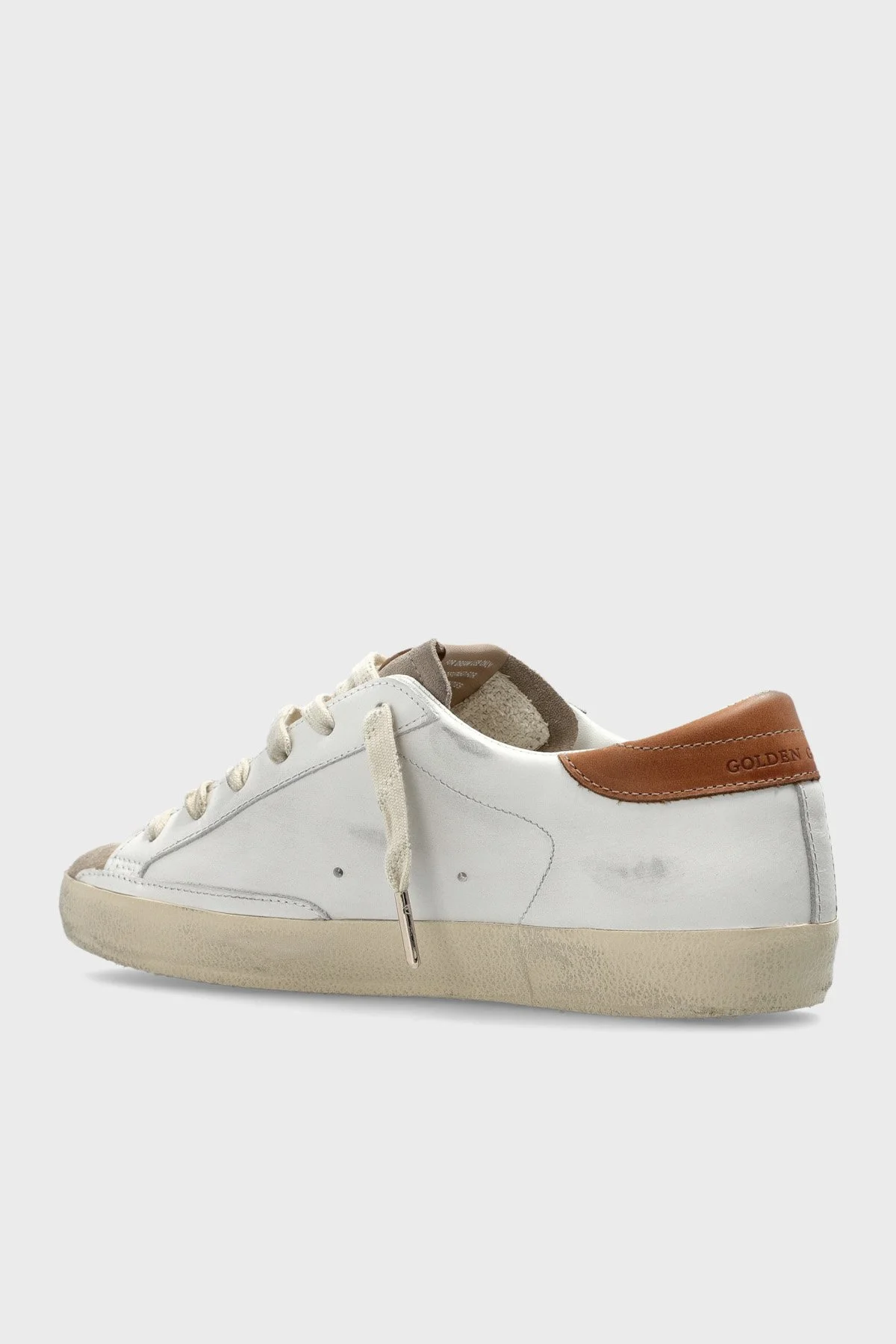 Golden Goose Logolu Deri Sneaker Kadın Ayakkabı GWF00101.F008719.12524 Beyaz-gümüş - 4