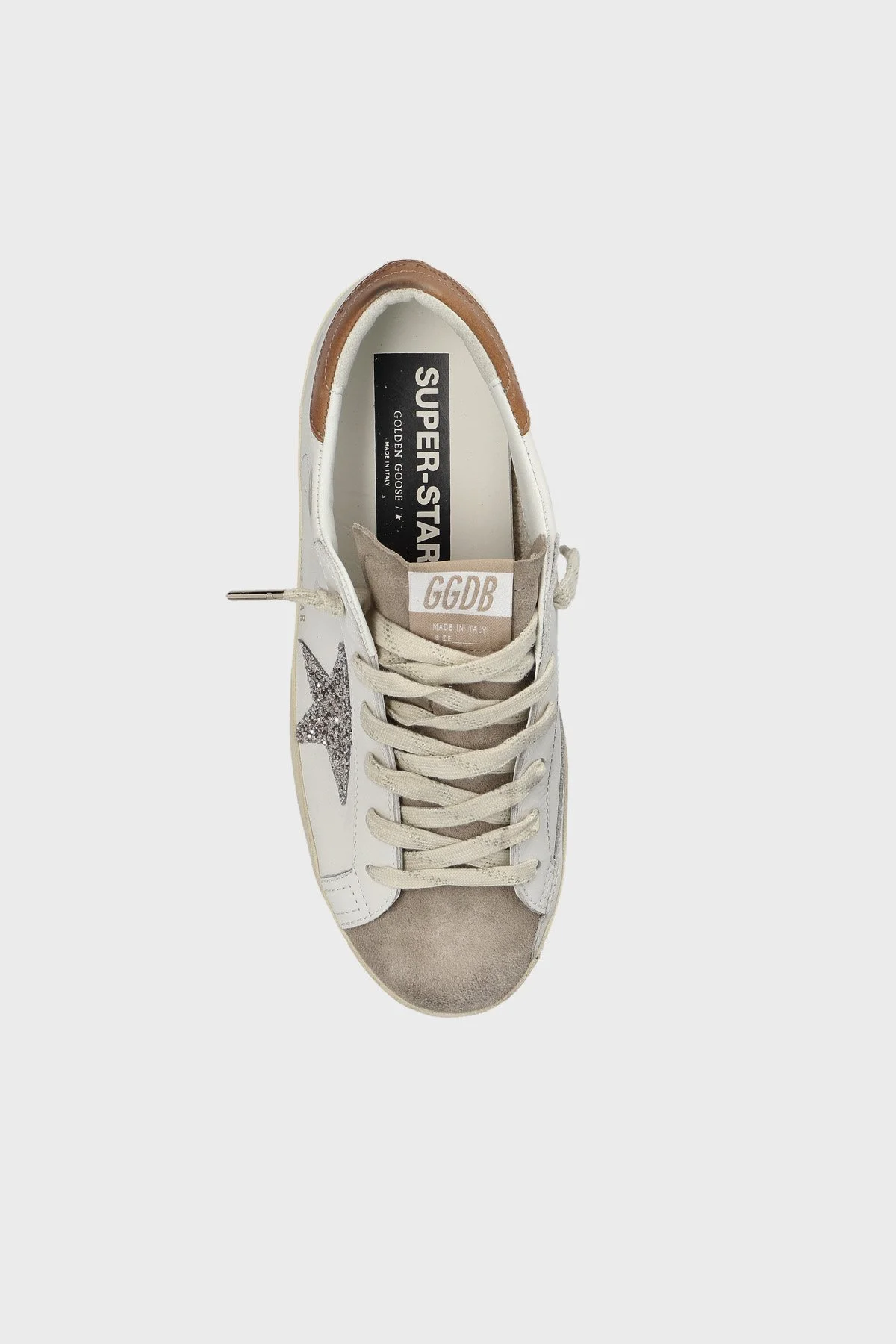 Golden Goose Logolu Deri Sneaker Kadın Ayakkabı GWF00101.F008719.12524 Beyaz-gümüş - 5