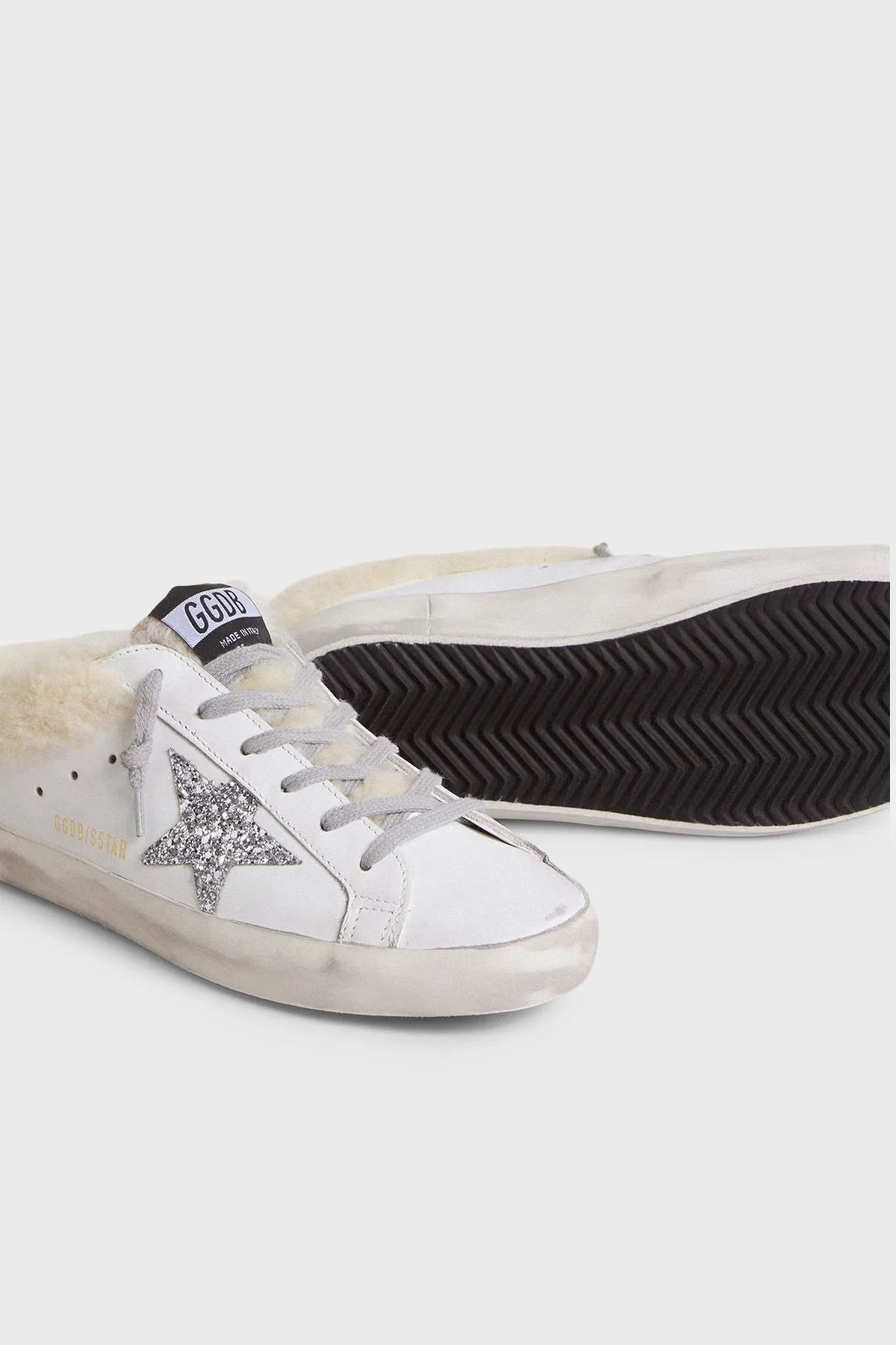 Golden Goose Logolu Deri Sneaker Kadın Ayakkabı GWF00110.F007126.10224 Beyaz-gümüş - 3