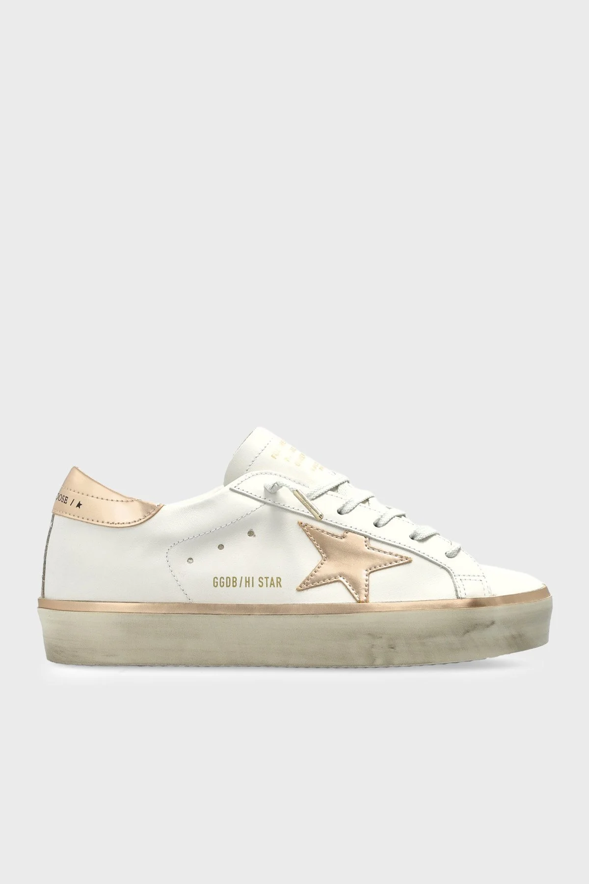 Golden Goose Logolu Deri Sneaker Kadın Ayakkabı GWF00118.F008128.10961 Beyaz - 1