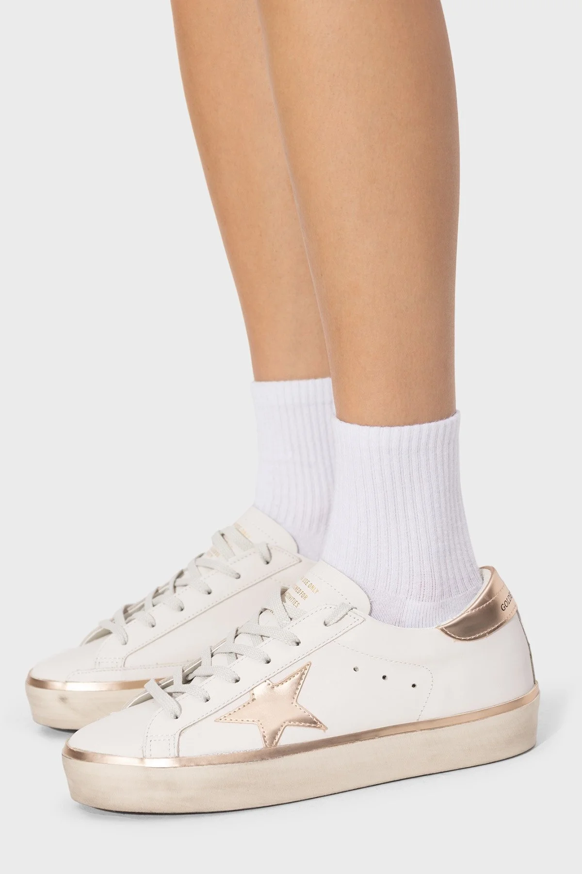 Golden Goose Logolu Deri Sneaker Kadın Ayakkabı GWF00118.F008128.10961 Beyaz - 2