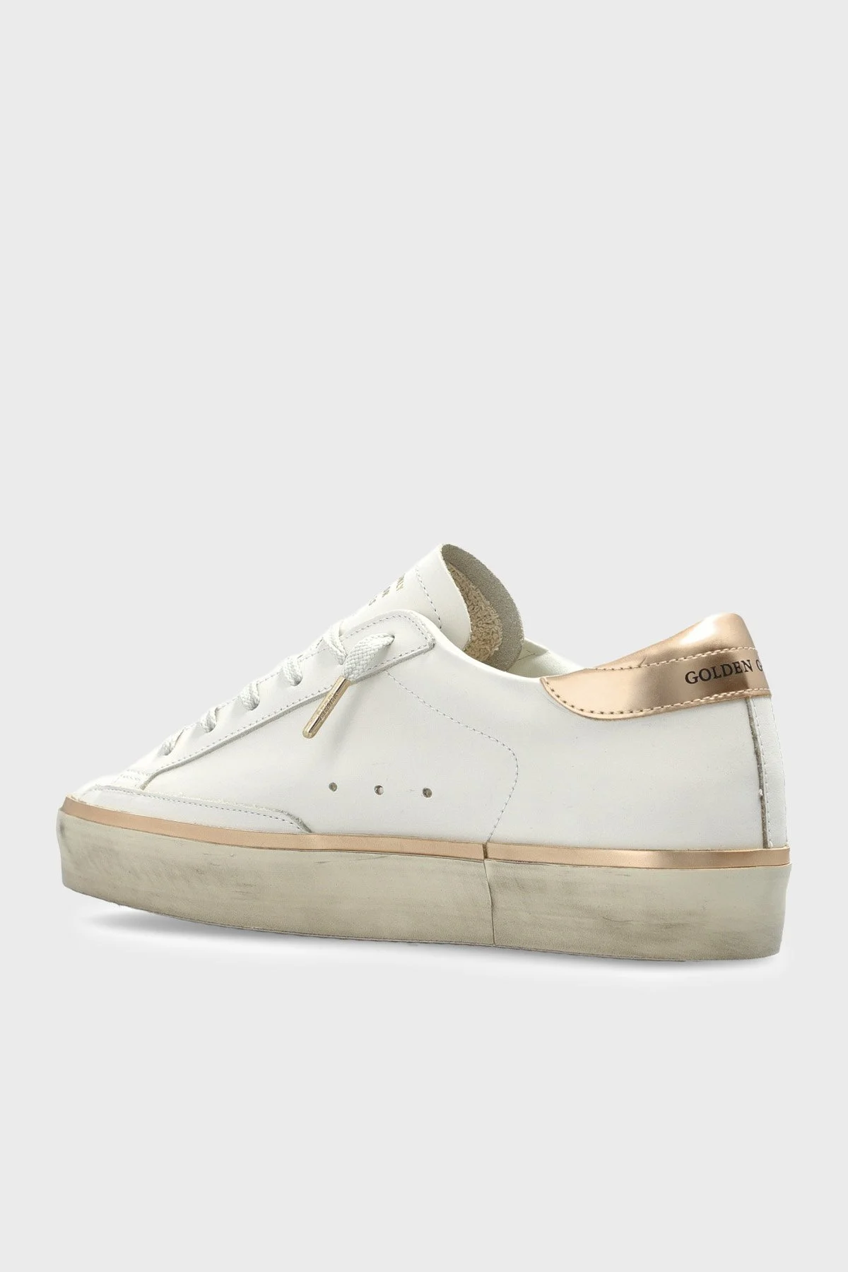 Golden Goose Logolu Deri Sneaker Kadın Ayakkabı GWF00118.F008128.10961 Beyaz - 3