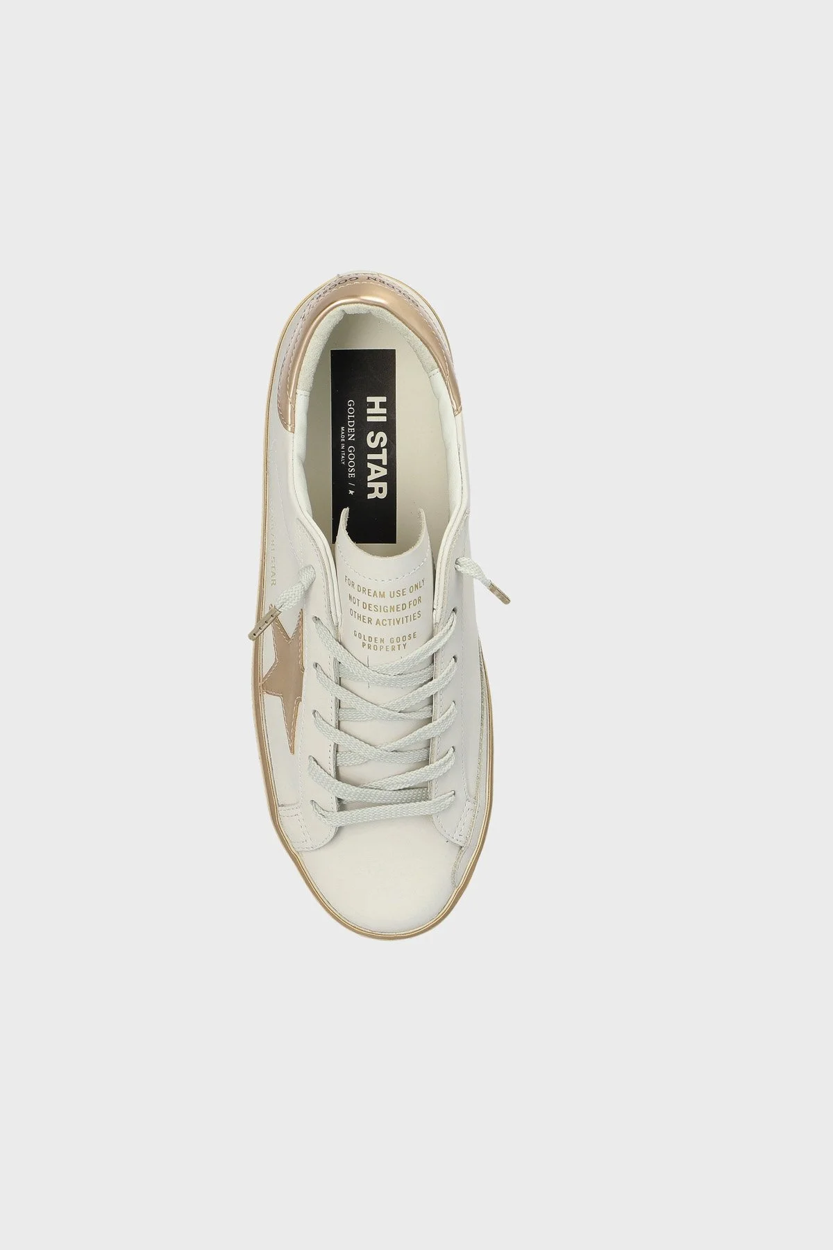 Golden Goose Logolu Deri Sneaker Kadın Ayakkabı GWF00118.F008128.10961 Beyaz - 5