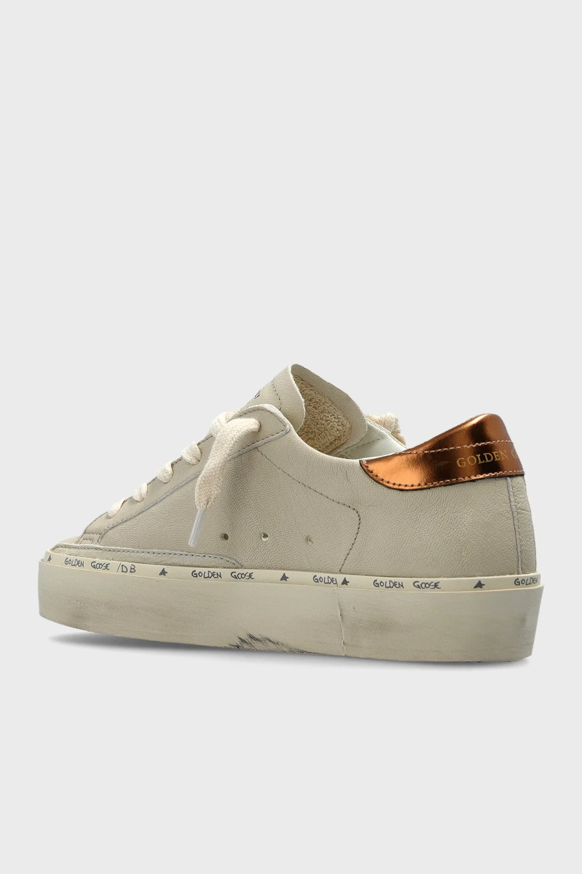 Golden Goose Logolu Deri Sneaker Kadın Ayakkabı GWF00118.F008758.15992 Beyaz-leopar - 4