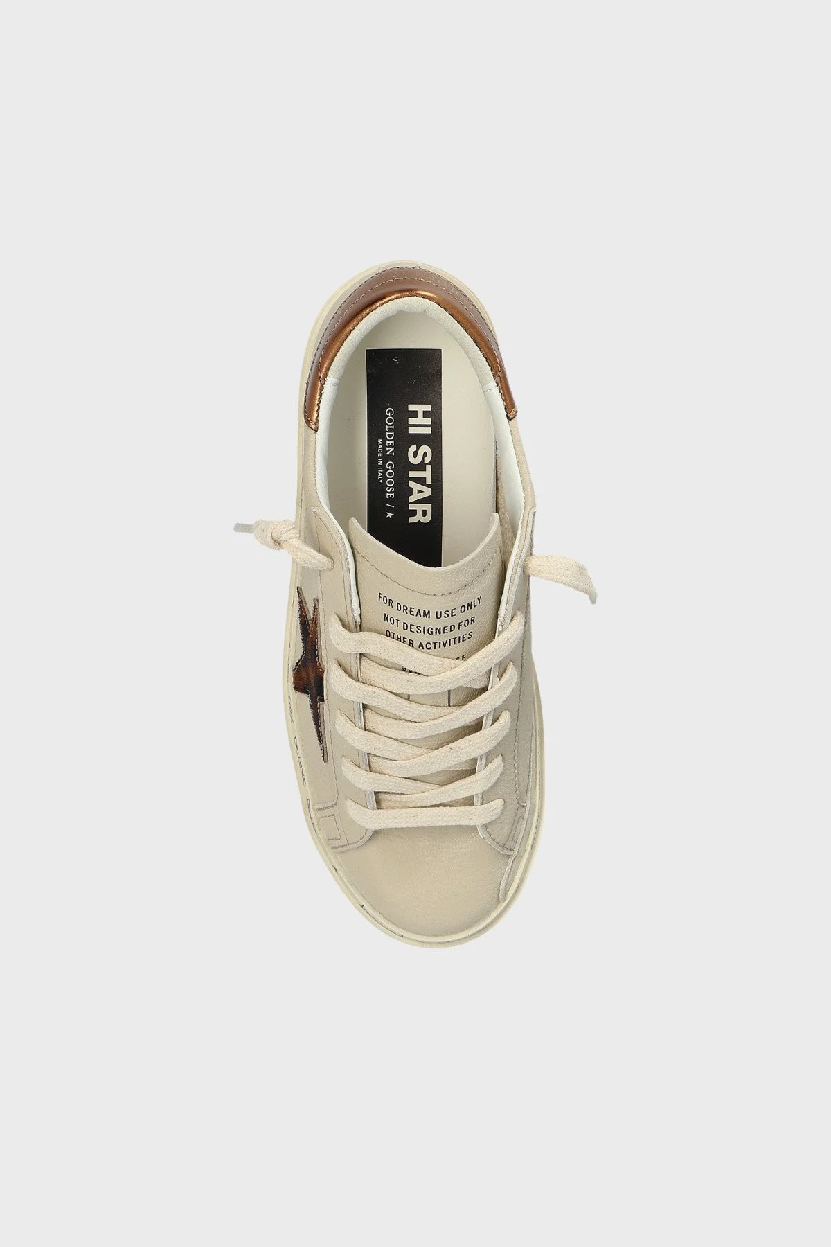 Golden Goose Logolu Deri Sneaker Kadın Ayakkabı GWF00118.F008758.15992 Beyaz-leopar - 5