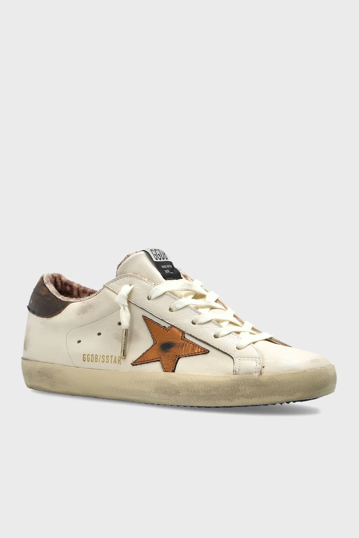 Golden Goose Logolu Deri Sneaker Kadın Ayakkabı GWF01002.F008692.12520 Beyaz - 3