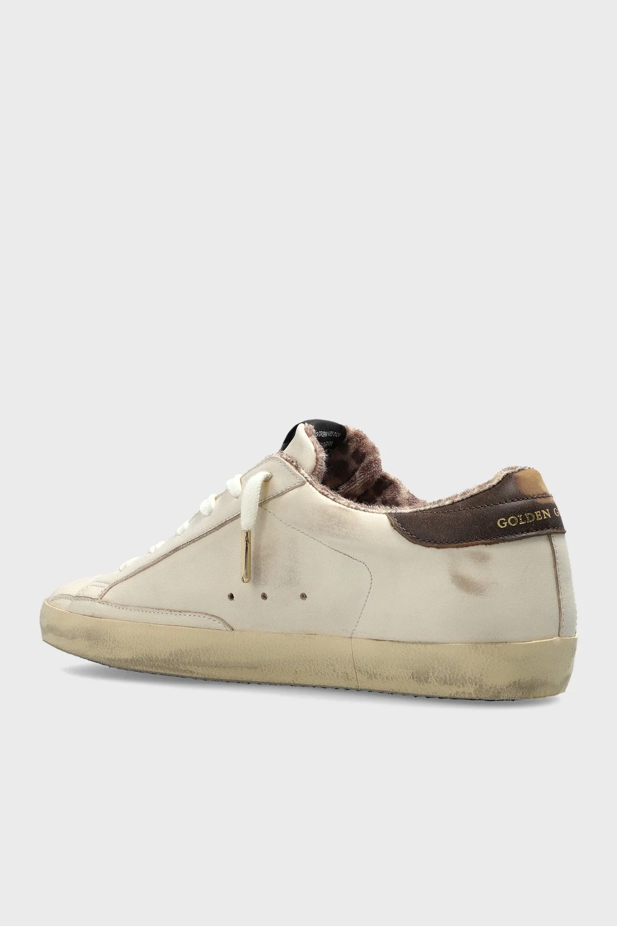 Golden Goose Logolu Deri Sneaker Kadın Ayakkabı GWF01002.F008692.12520 Beyaz - 4