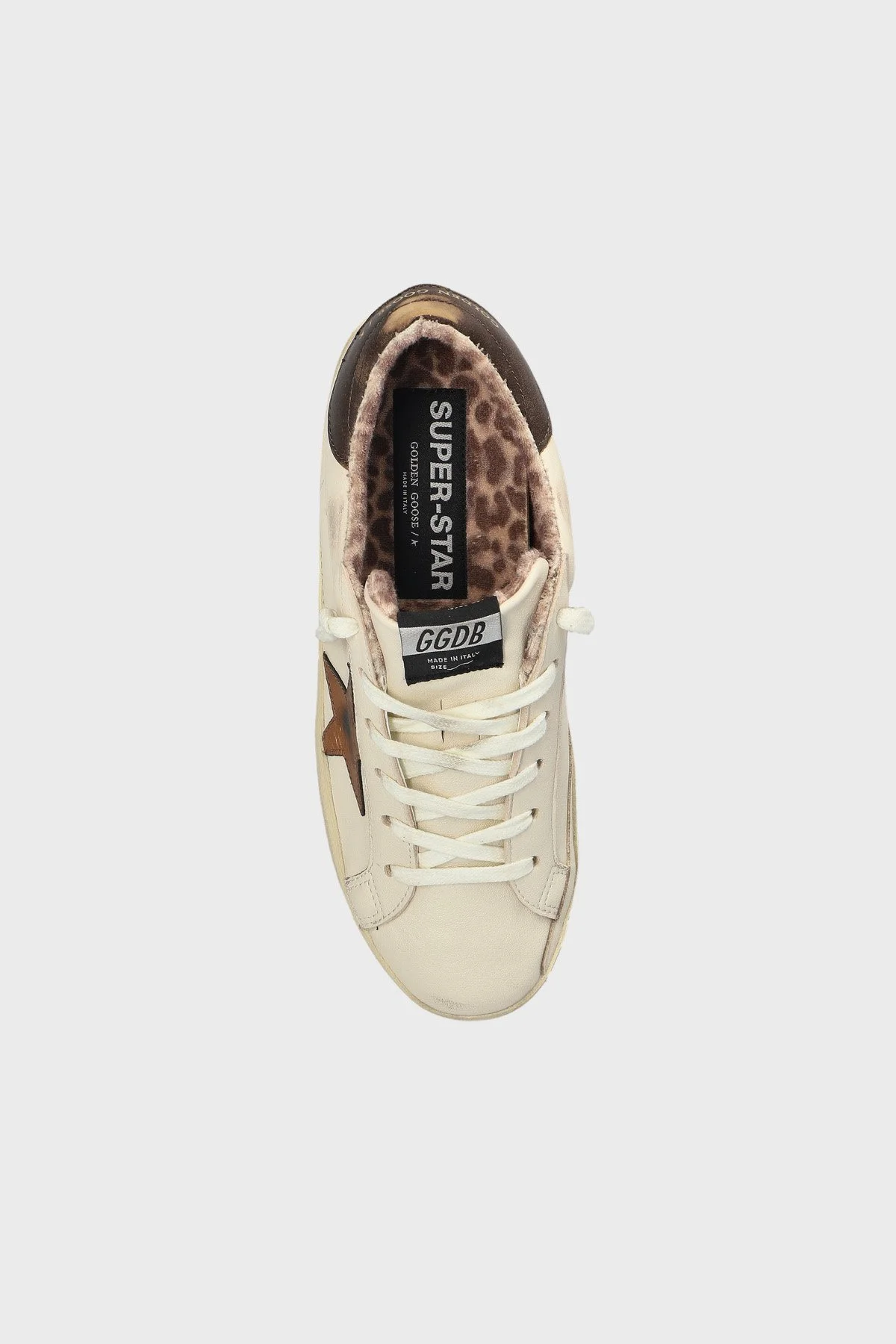 Golden Goose Logolu Deri Sneaker Kadın Ayakkabı GWF01002.F008692.12520 Beyaz - 5