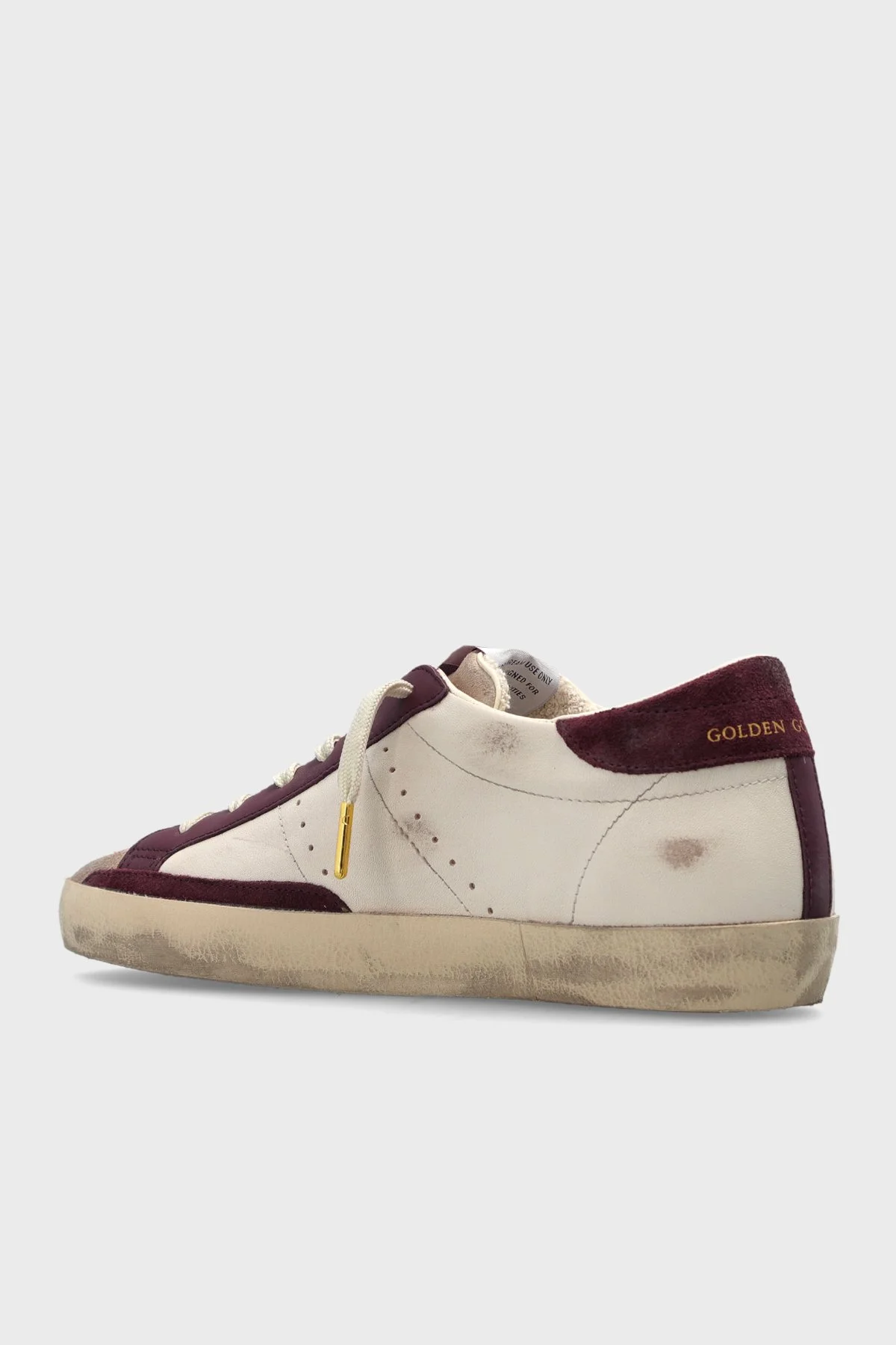 Golden Goose Logolu Deri Sneaker Kadın Ayakkabı GWF01002.F008761.15993 Bej-bordo - 5