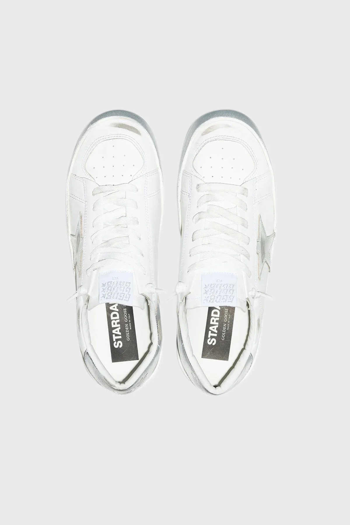 Golden Goose Logolu Hakiki Deri Kadın Ayakkabı GWF00128.F002187.80185 Beyaz - 4