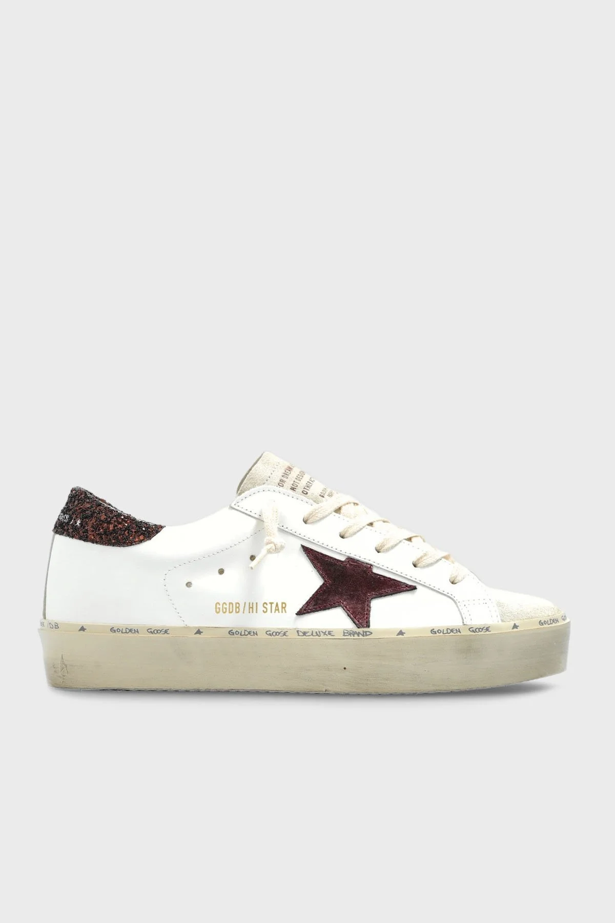 Golden Goose Logolu Hakiki Deri Kalın Taban Sneaker Bayan Ayakkabı GWF00118.F007526.12278 BEYAZ - 1