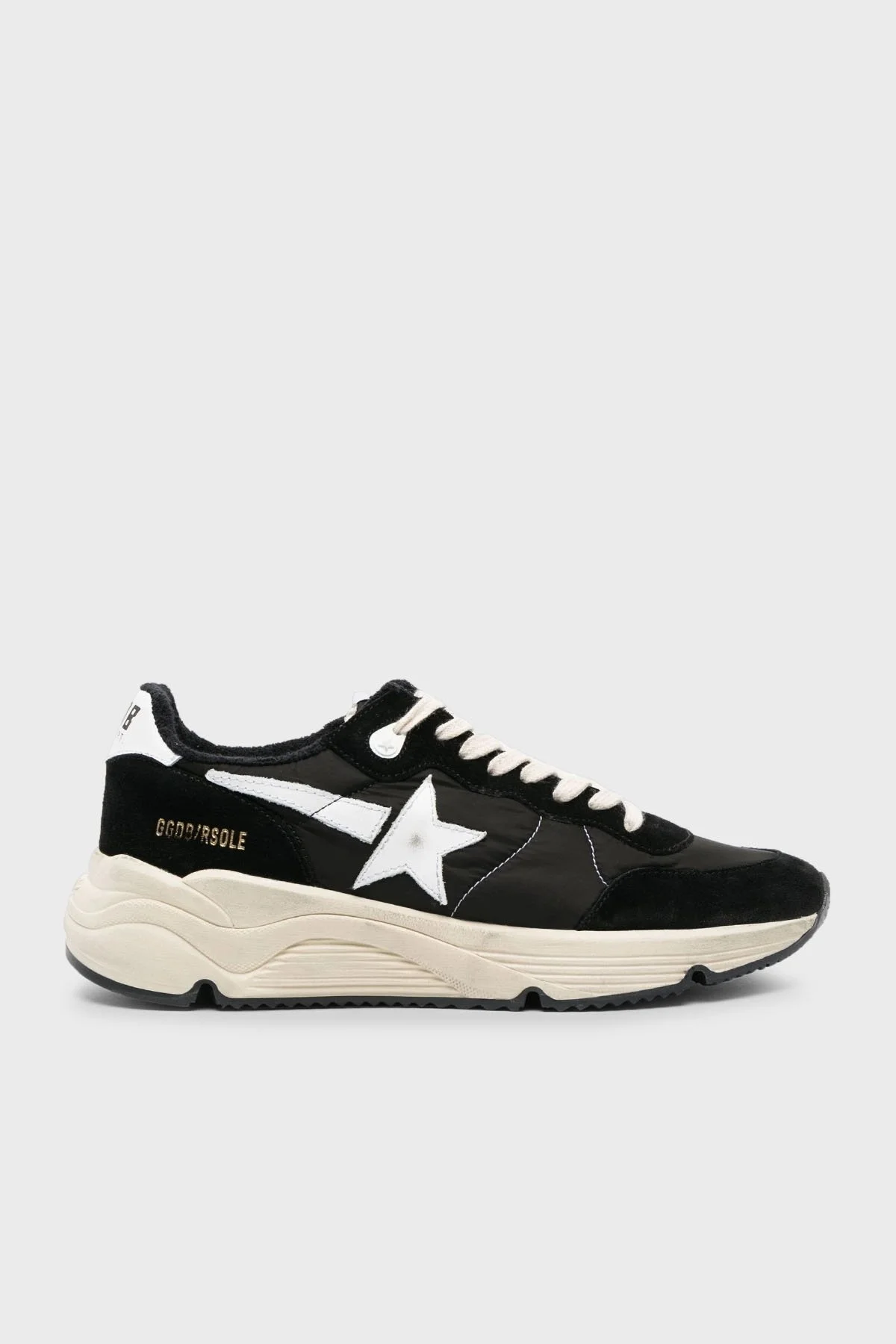 Golden Goose Logolu Hakiki Deri Kalın Tabanlı Senaker Erkek Ayakkabı GMF00272.F004756.80203 SİYAH - 1