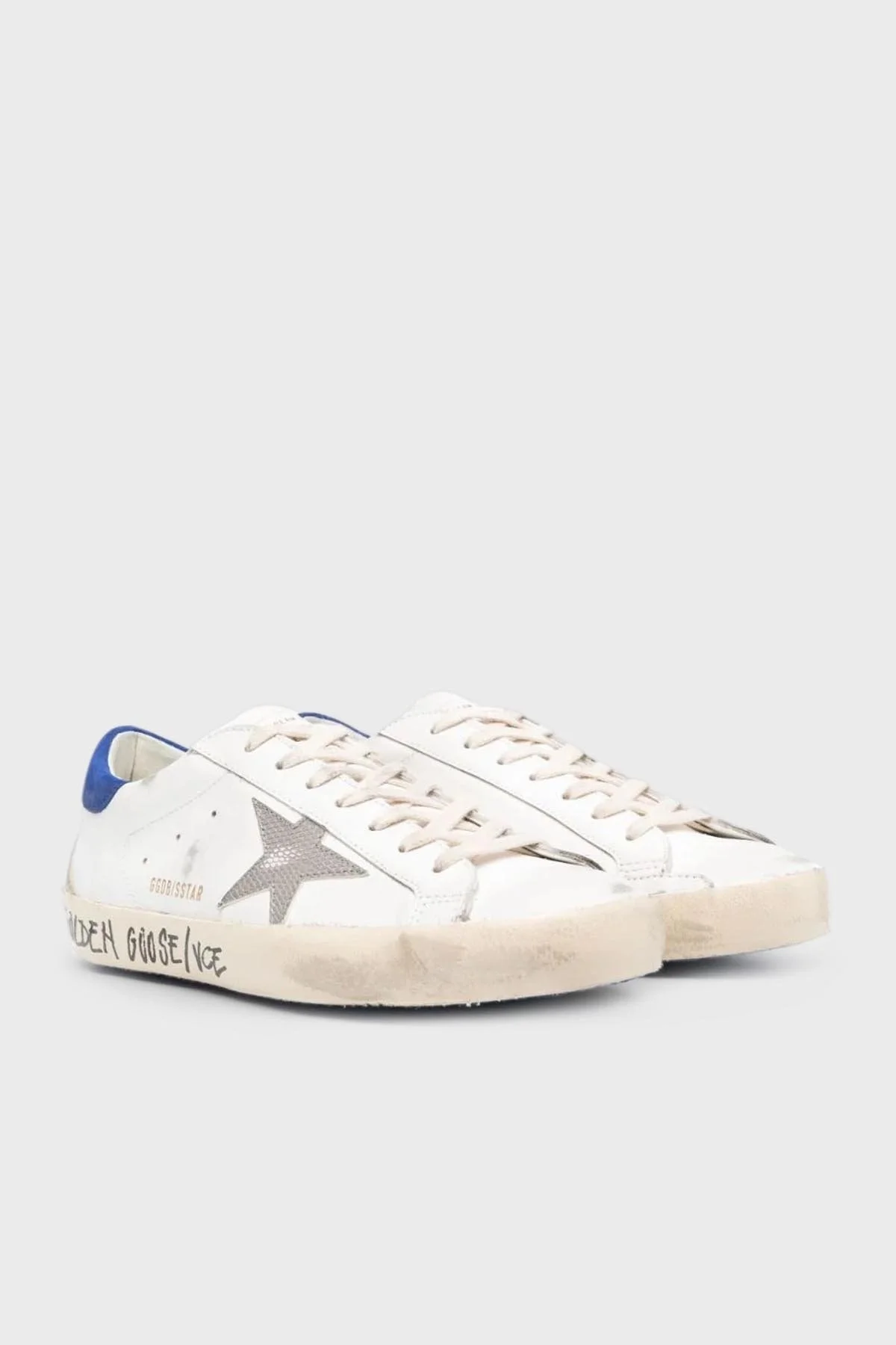 Golden Goose Logolu Hakiki Deri Sneaker Erkek Ayakkabı GMF00102.F004797.11554 BEYAZ - 2