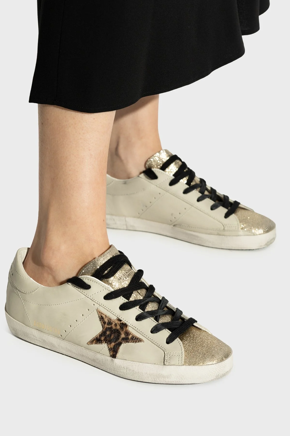Golden Goose Logolu Hakiki Deri Sim Detaylı Sneaker Bayan Ayakkabı GWF00101.F007524.15741 BEJ - 2