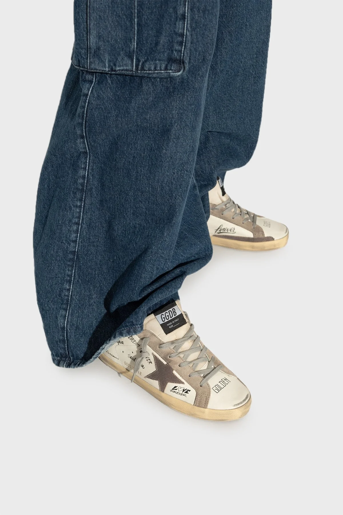 Golden Goose Logolu Hakiki Deri Sneaker Bayan Ayakkabı GWF00101.F006231.11940 BEYAZ - 2