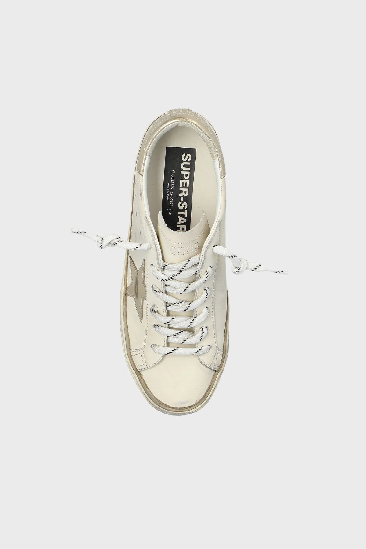 Golden Goose Logolu Hakiki Deri Sneaker Kadın Ayakkabı GWF00101.F007558.10698 Gümüş-lacivert - 4