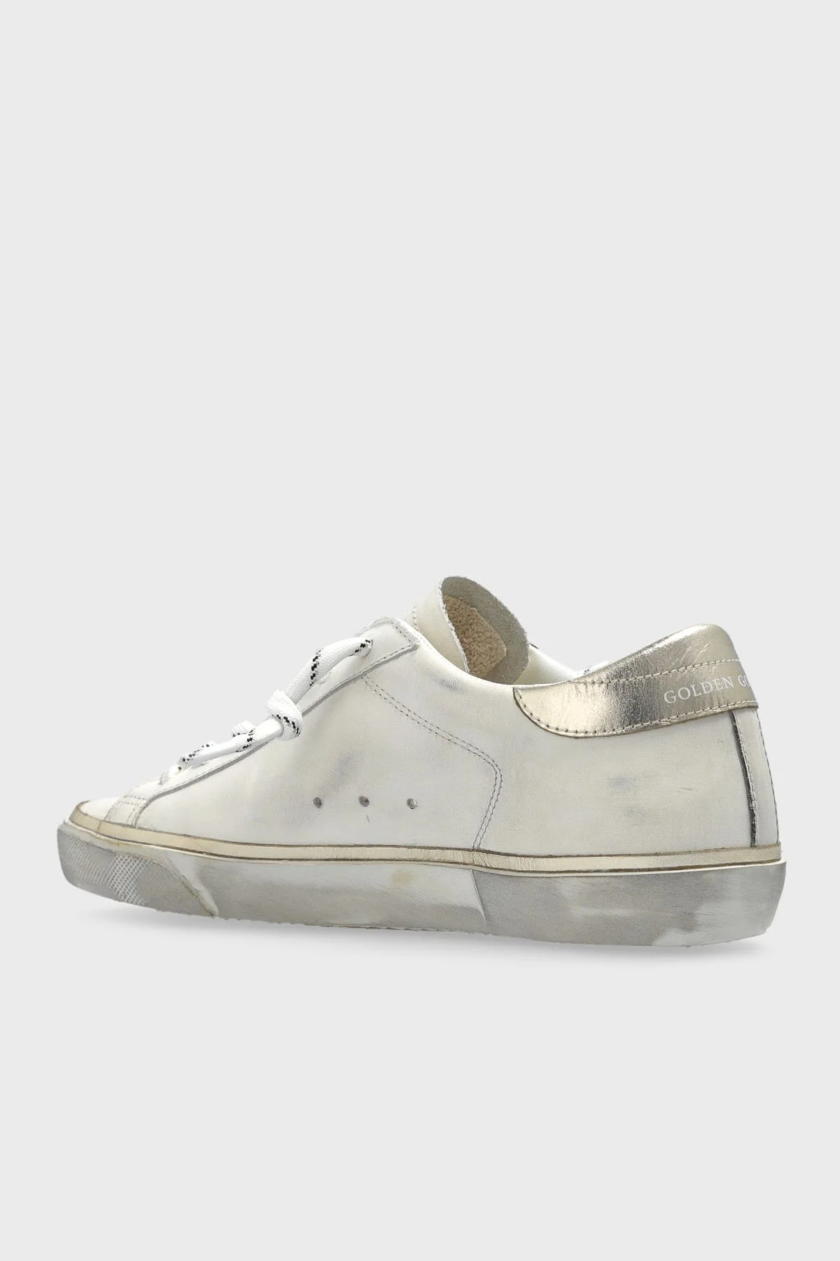 Golden Goose Logolu Hakiki Deri Sneaker Kadın Ayakkabı GWF00101.F007558.10698 Gümüş-lacivert - 5