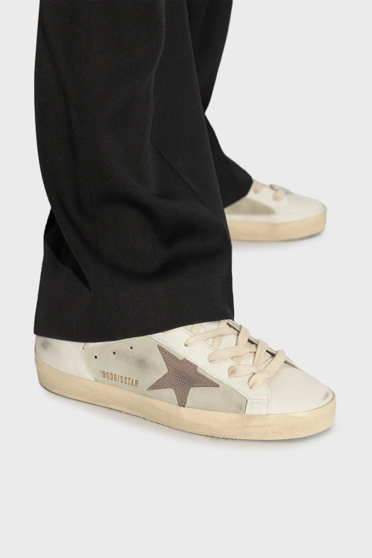 Golden Goose Logolu Hakiki Deri Sneaker Bayan Ayakkabı GWF00103.F006828.12174 BEYAZ-HAKİ - 7