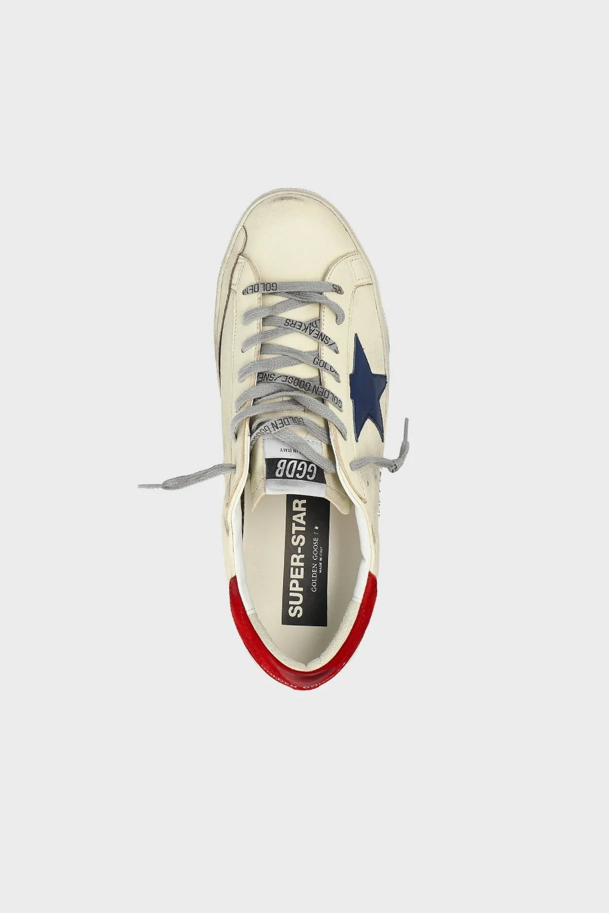 Golden Goose Logolu Hakiki Deri Sneaker Erkek Ayakkabı GMF00101.F006839.10317 BEYAZ - 10