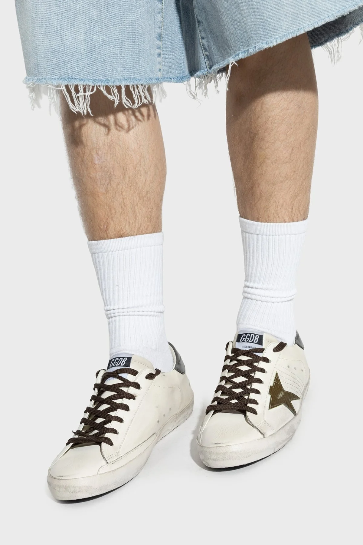 Golden Goose Logolu Hakiki Deri Sneaker Erkek Ayakkabı GMF00101.F007516.83112 BEYAZ - 2