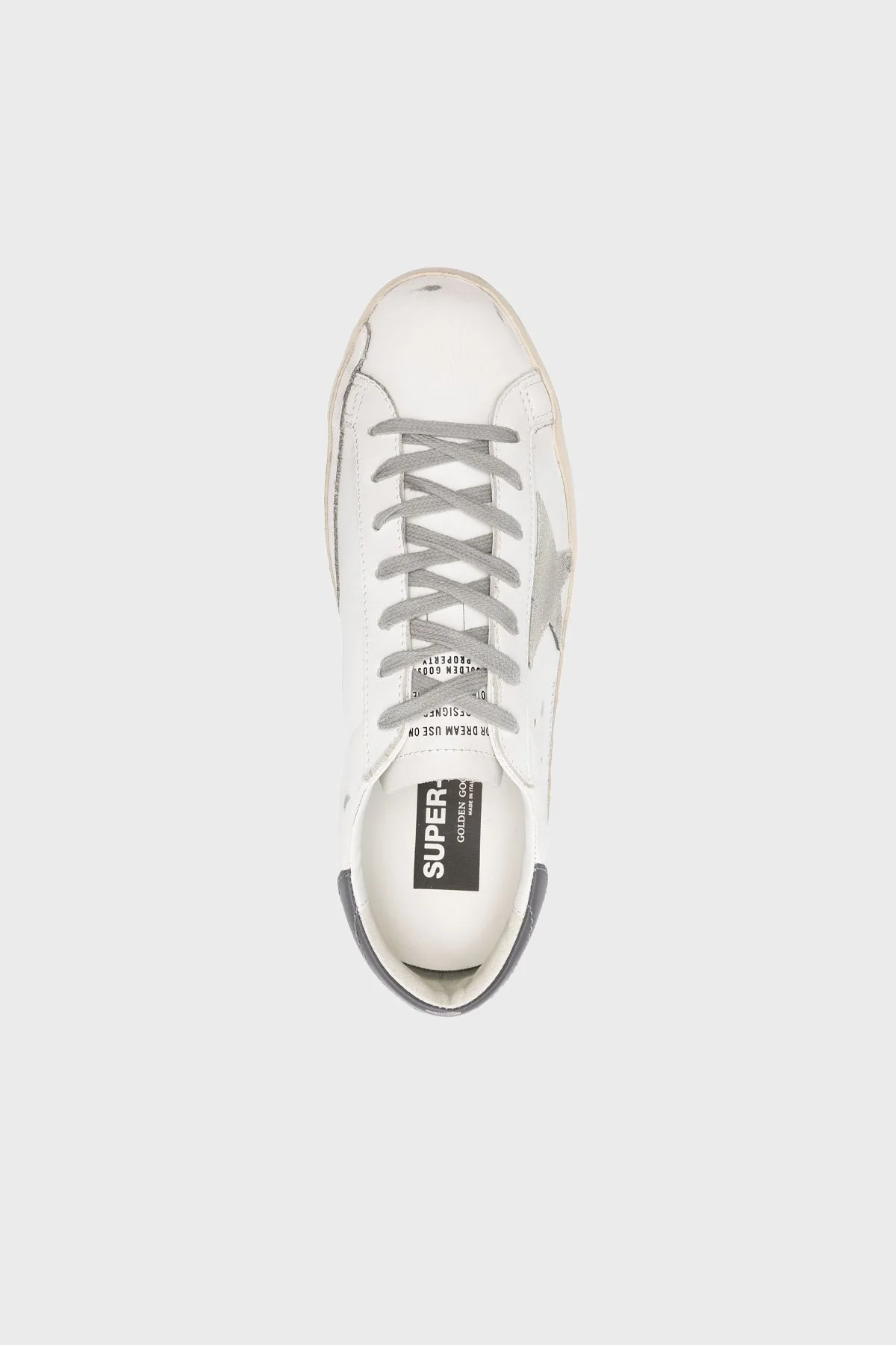 Golden Goose Logolu Hakiki Deri Sneaker Erkek Ayakkabı GMF00102.F006113.11915 BEYAZ - 4