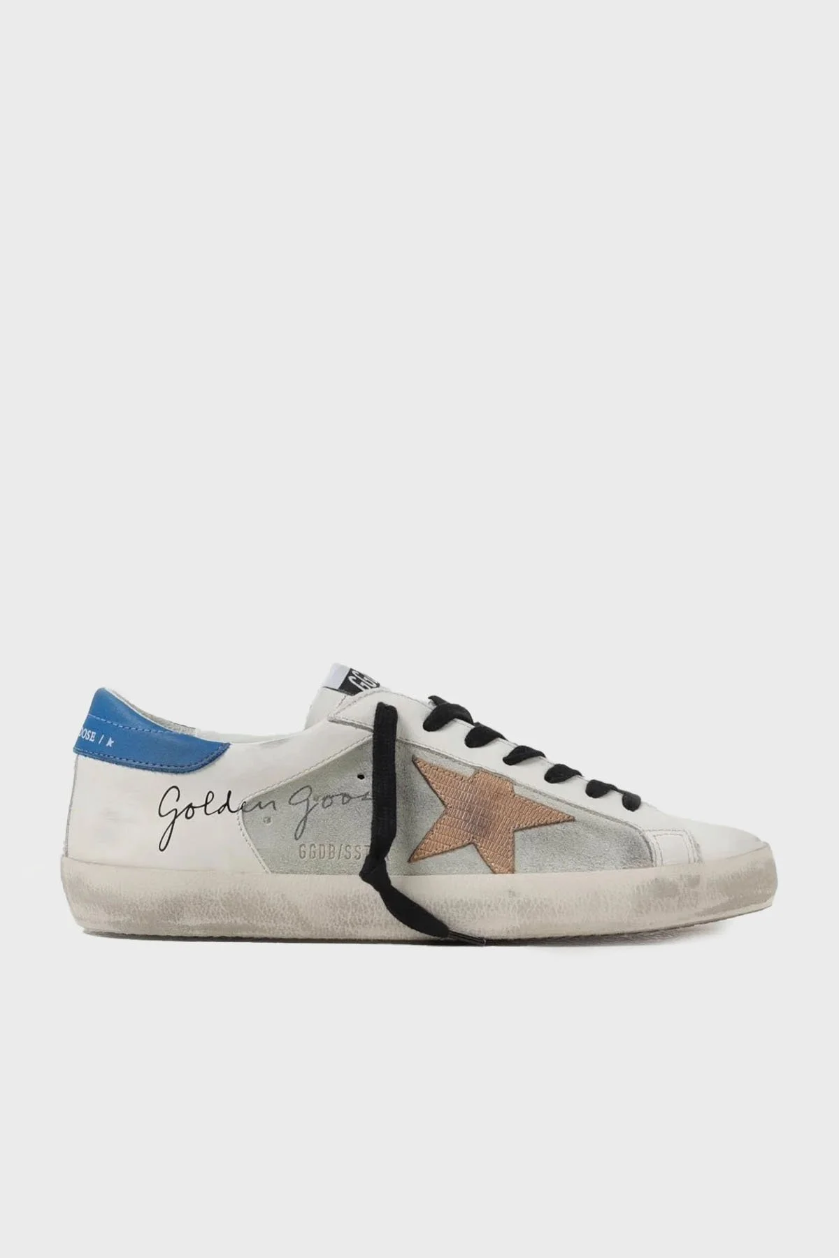 Golden Goose Logolu Hakiki Deri Sneaker Erkek Ayakkabı GMF00103.F006223.82720 BEYAZ - 1