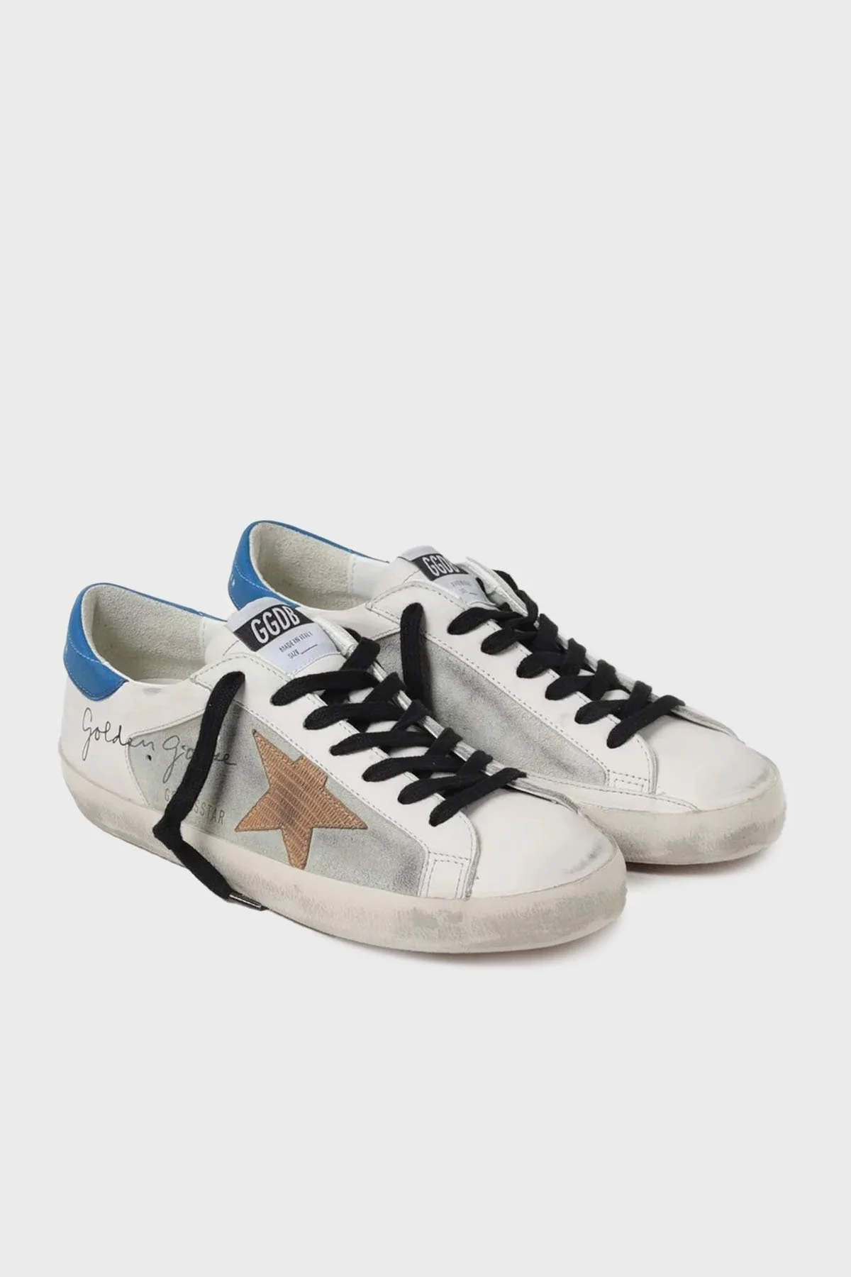 Golden Goose Logolu Hakiki Deri Sneaker Erkek Ayakkabı GMF00103.F006223.82720 BEYAZ - 3