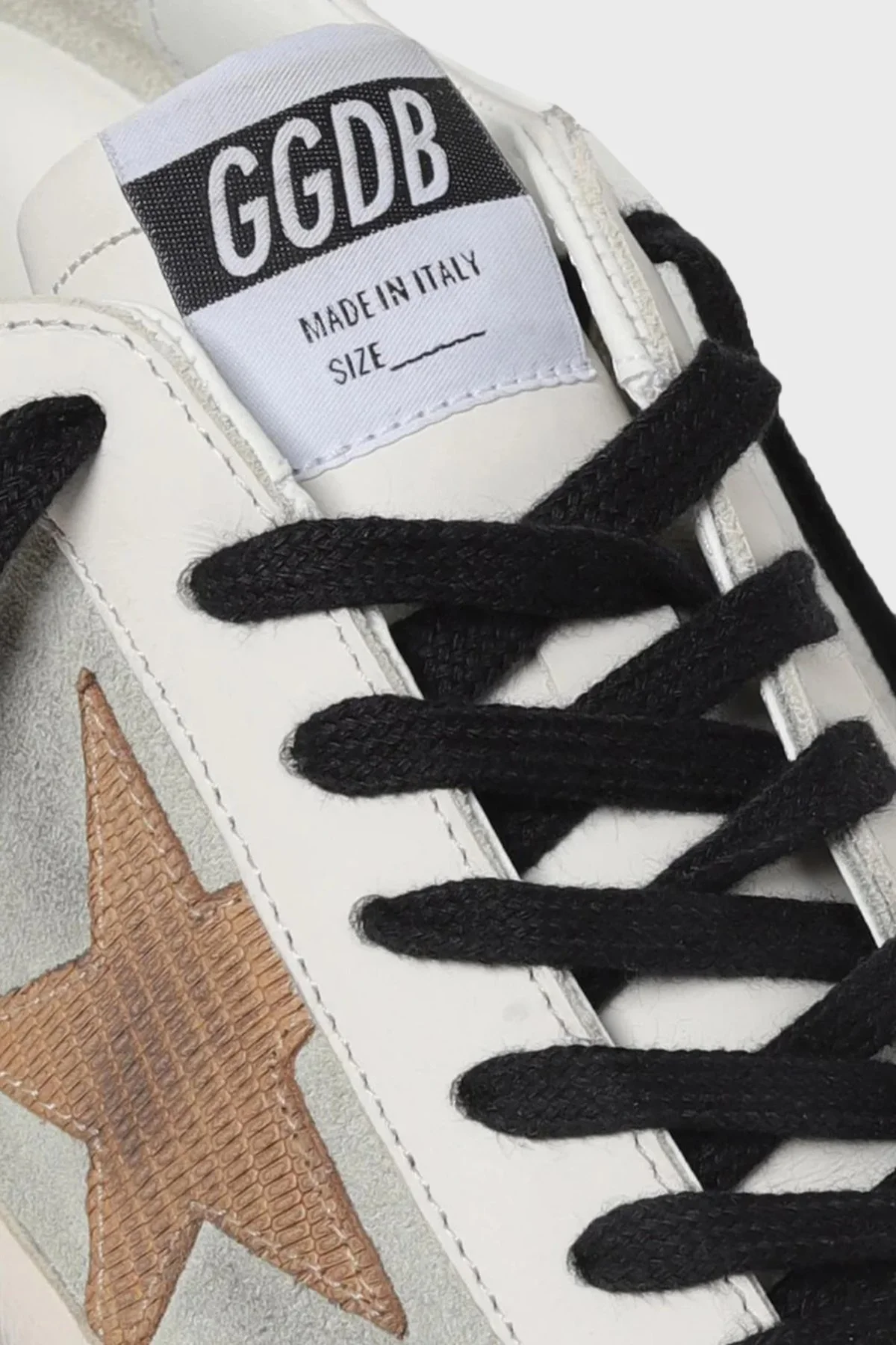 Golden Goose Logolu Hakiki Deri Sneaker Erkek Ayakkabı GMF00103.F006223.82720 BEYAZ - 5