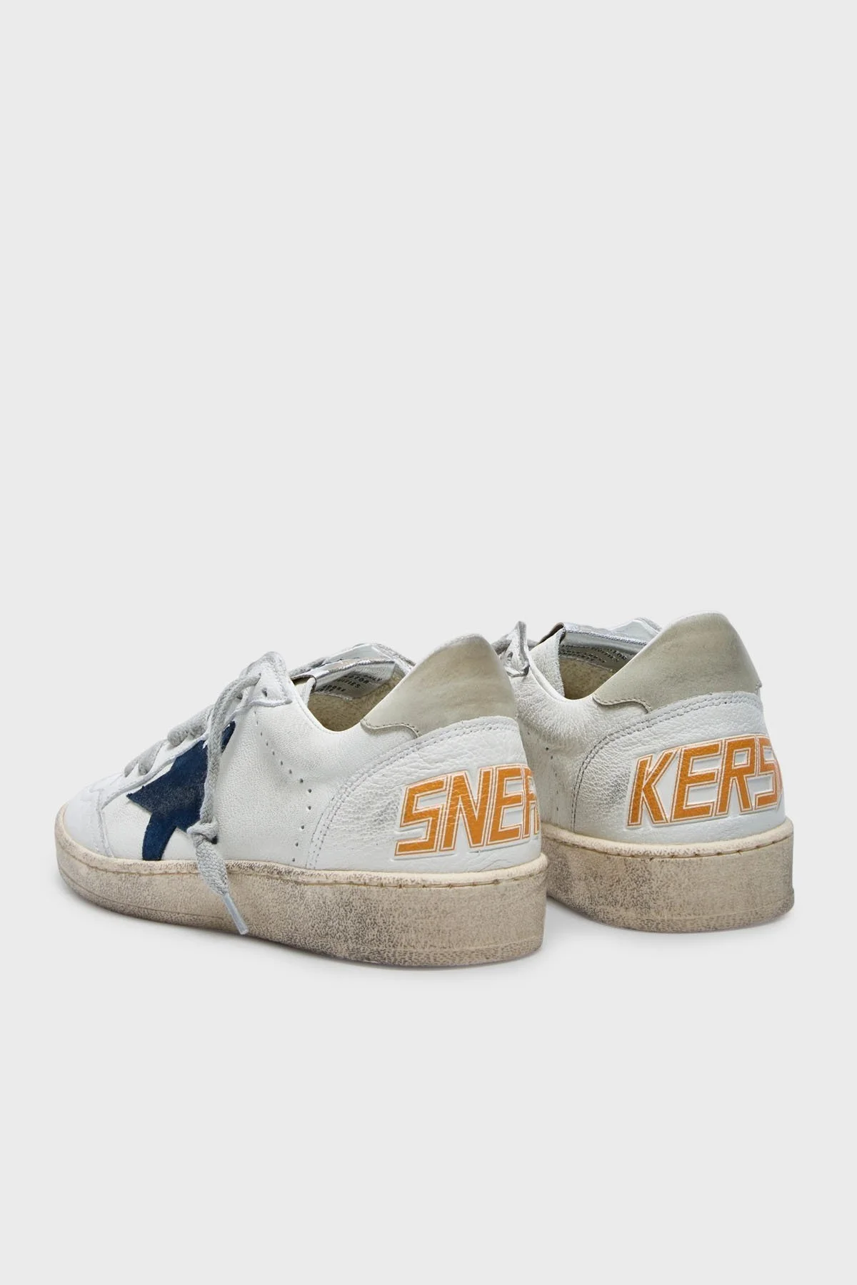 Golden Goose Logolu Hakiki Deri Sneaker Erkek Ayakkabı GMF00117.F007571.11660 BEYAZ - 4