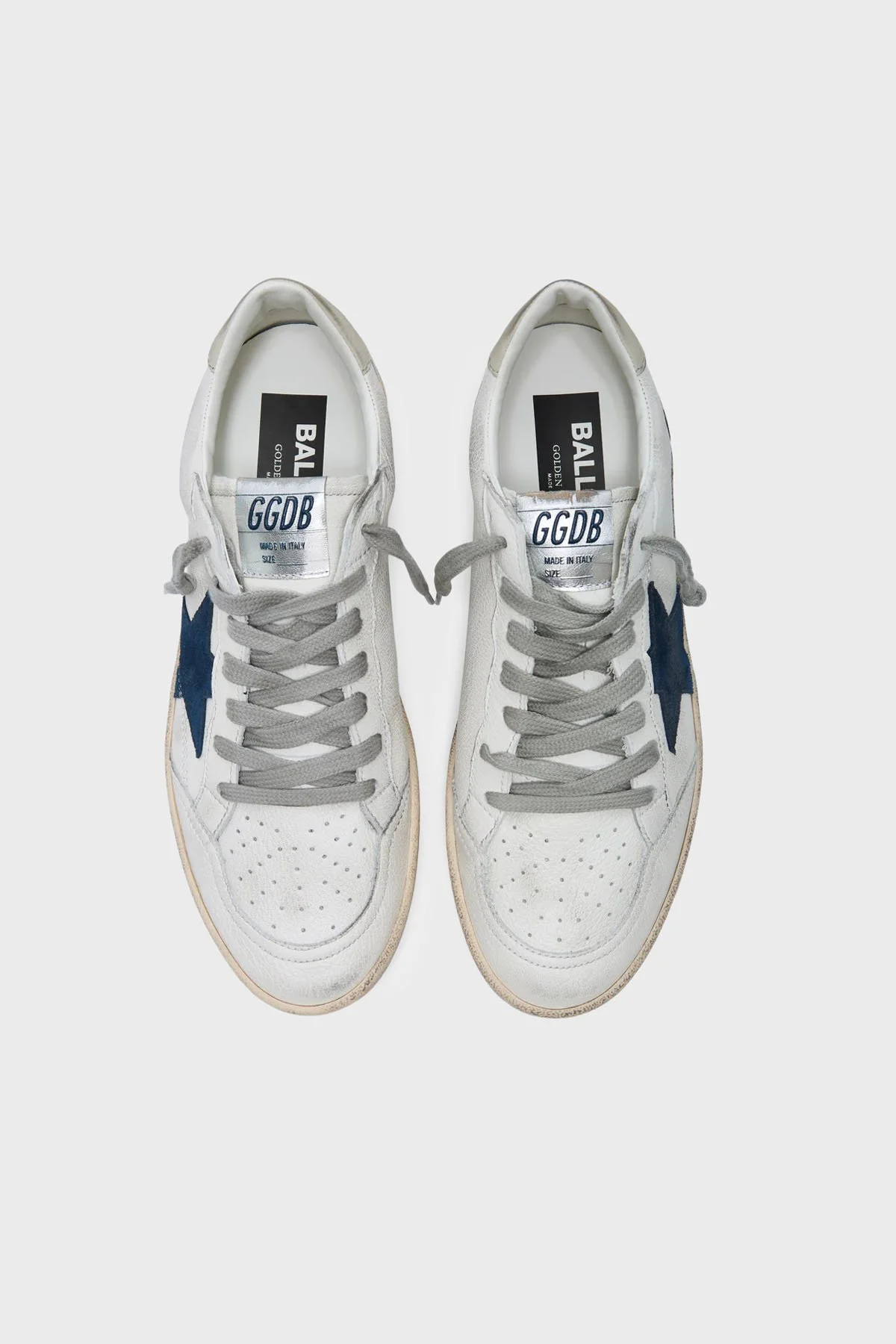 Golden Goose Logolu Hakiki Deri Sneaker Erkek Ayakkabı GMF00117.F007571.11660 Beyaz - 3