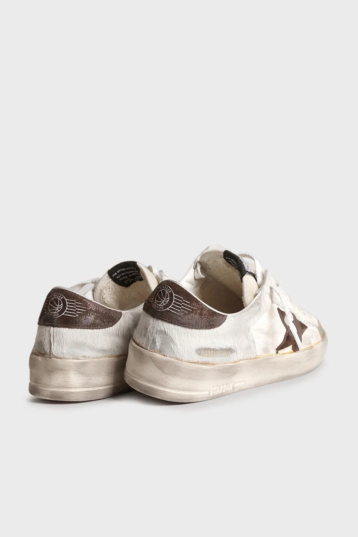 Golden Goose Logolu Hakiki Deri Sneaker Erkek Ayakkabı GMF00128.F004007.81999 VİZON - 4